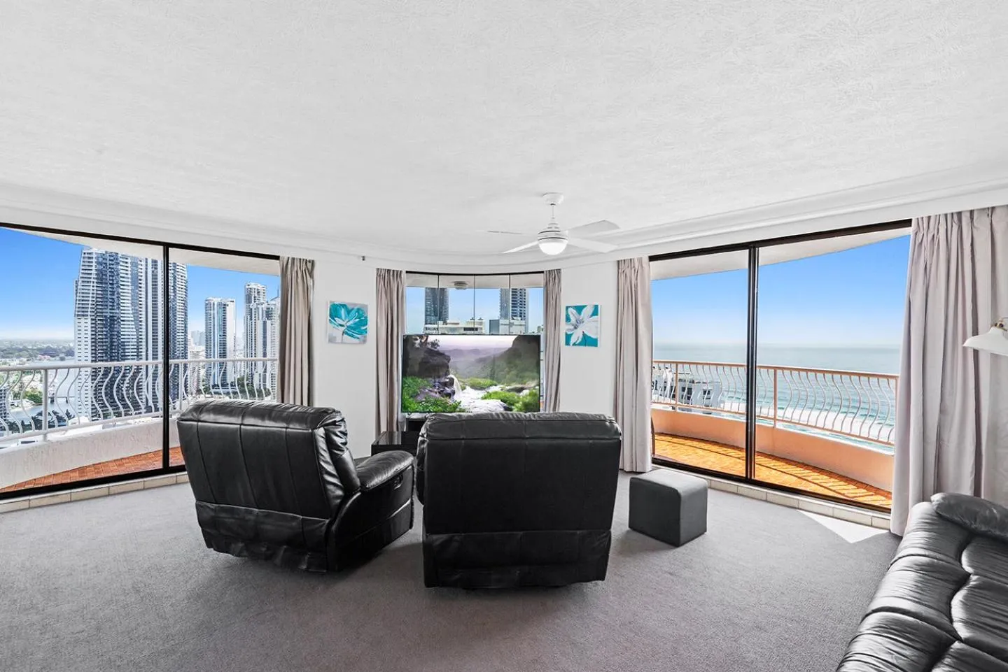 Living room in Aegean Apartments Surfers Paradise