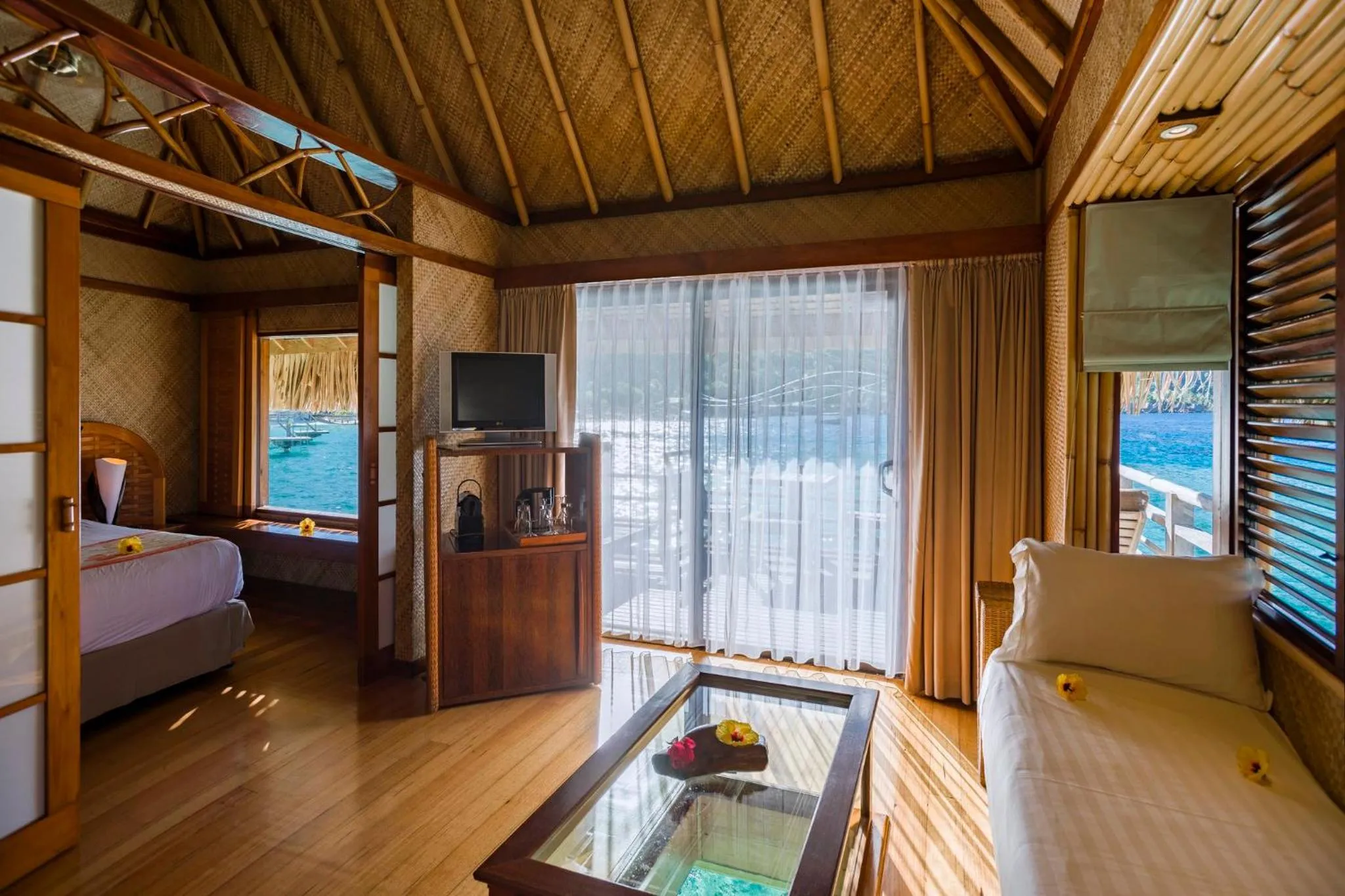 Photo of the whole room, Bed in InterContinental Bora Bora Le Moana Resort by IHG