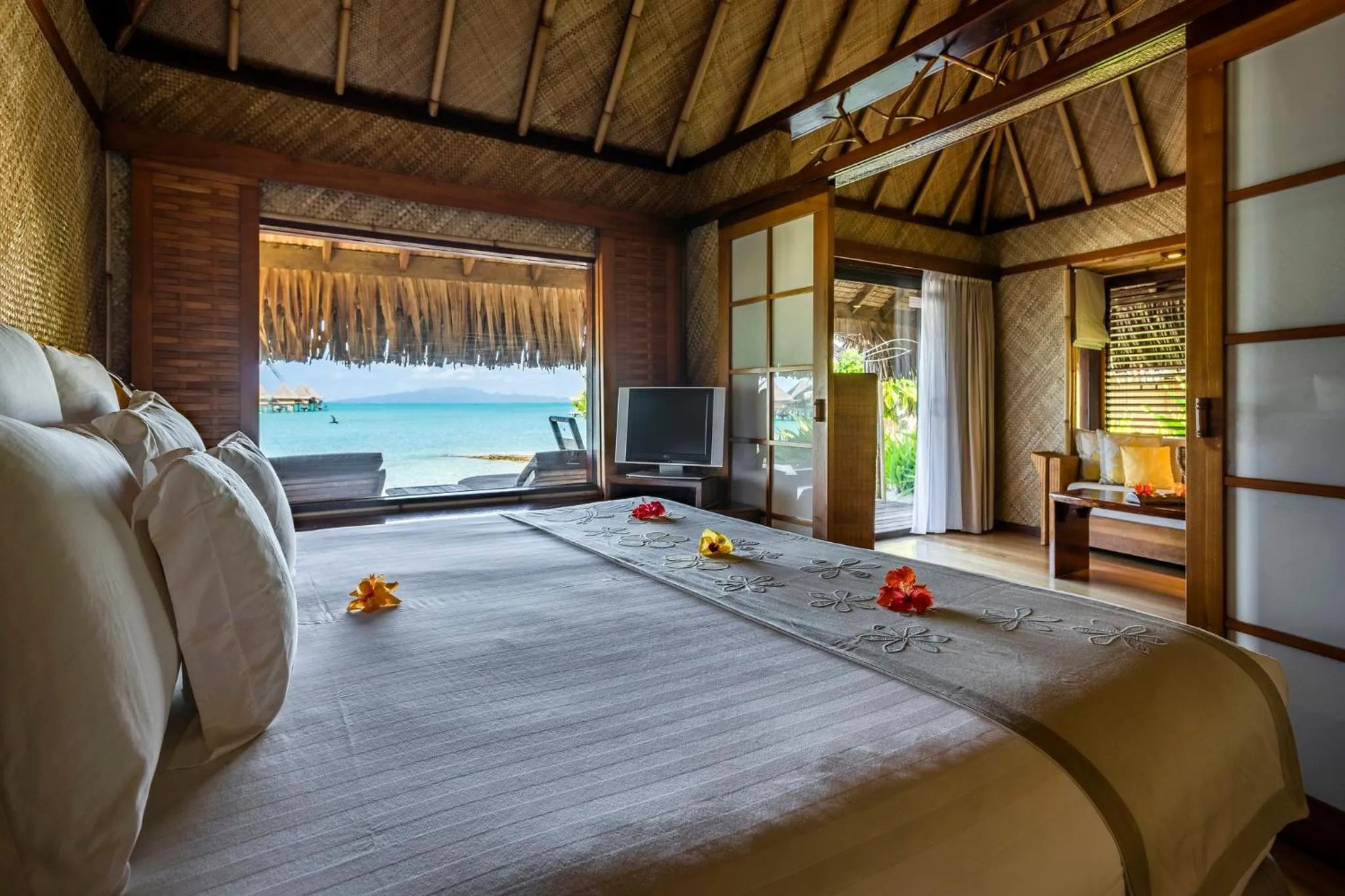 Bedroom, Bed in InterContinental Bora Bora Le Moana Resort by IHG