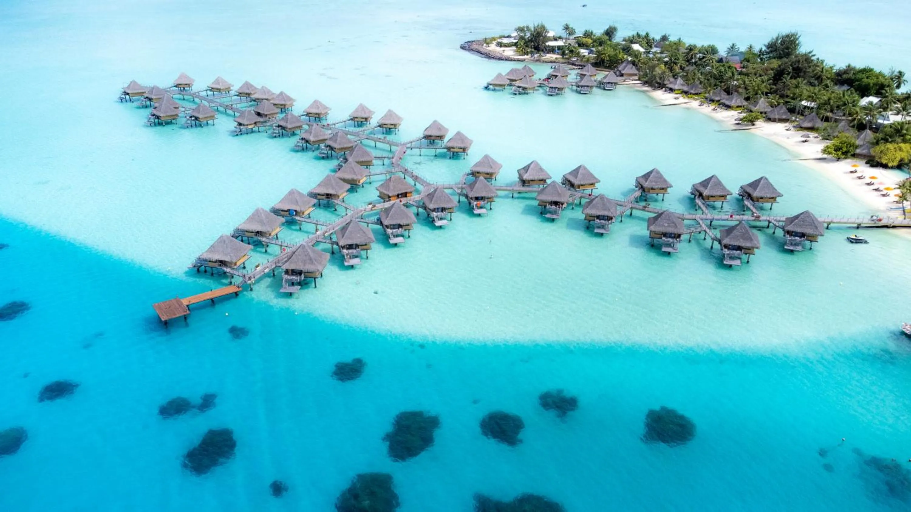 Property building in InterContinental Bora Bora Le Moana Resort by IHG
