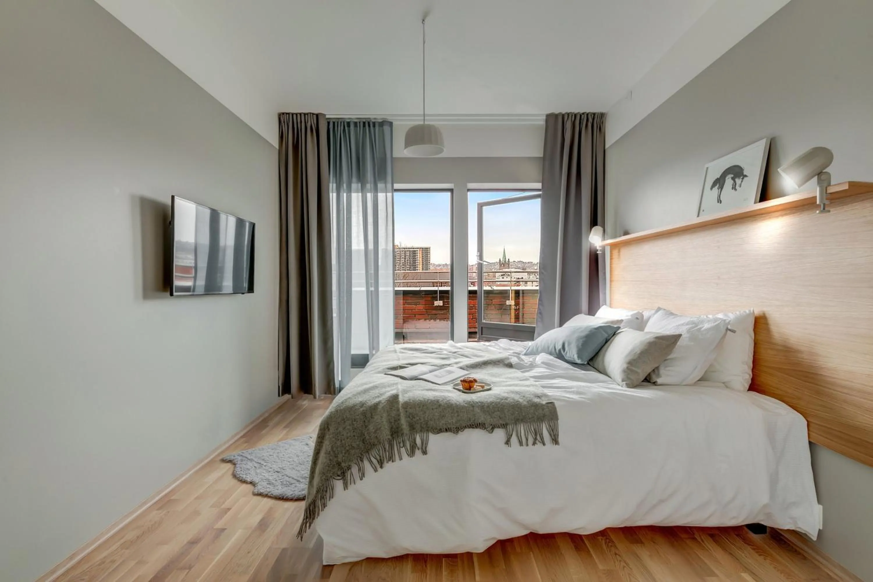 Bedroom, Bed in Forenom Aparthotel Oslo