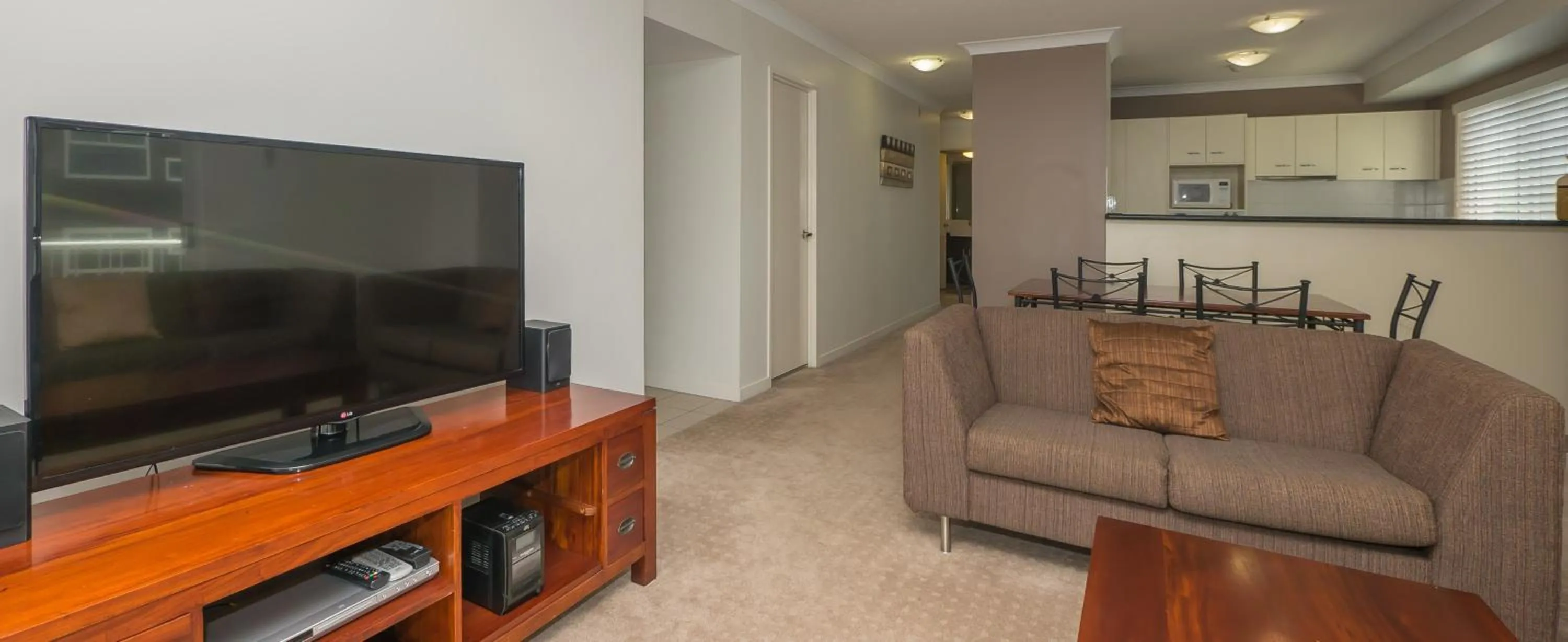 Living room in Founda Gardens Apartments