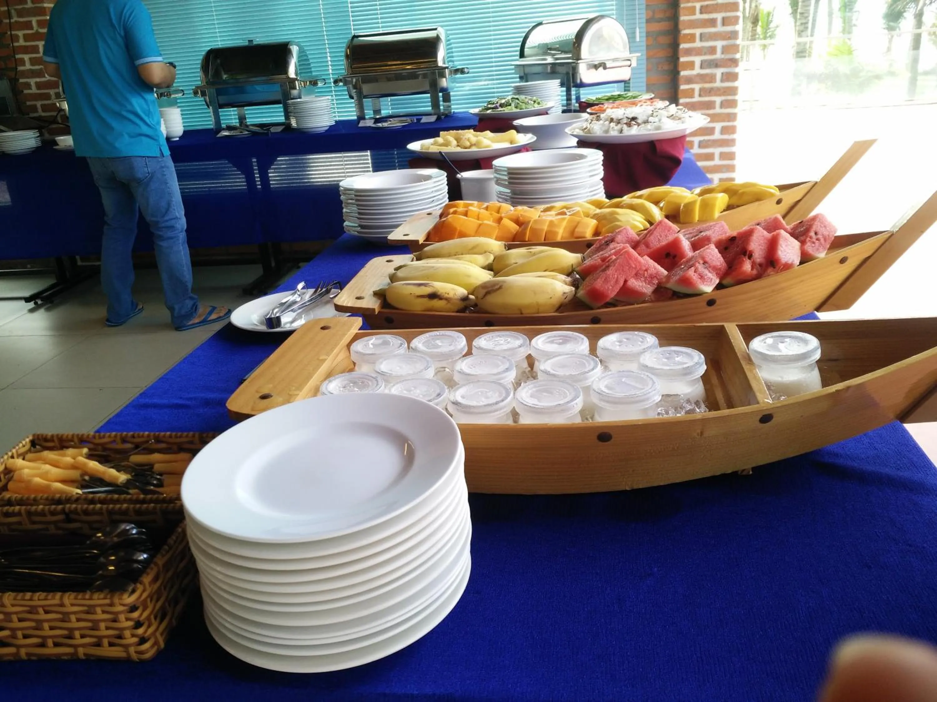 Asian breakfast in Suoi Hong Resort