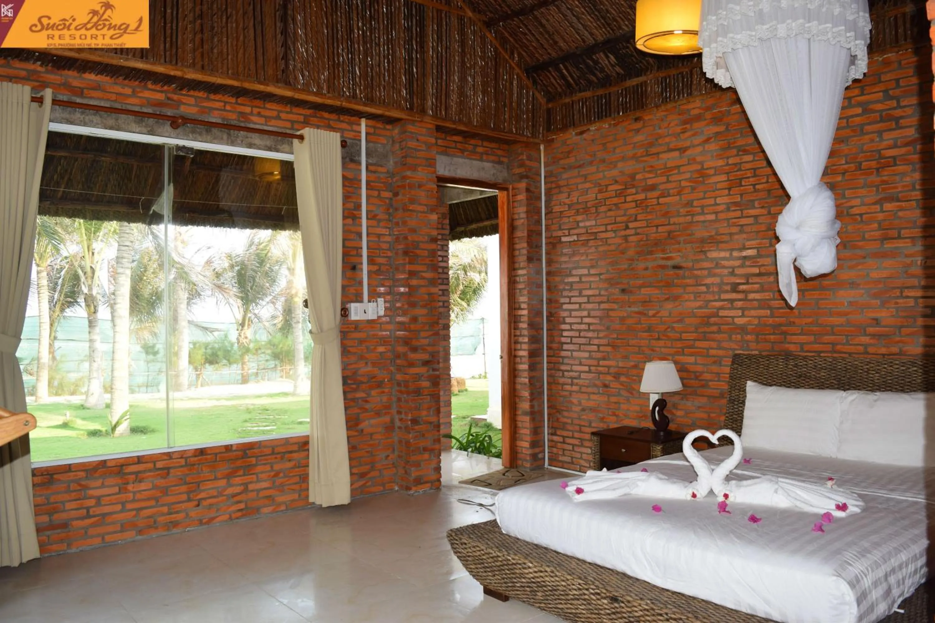 View (from property/room), Bed in Suoi Hong Resort