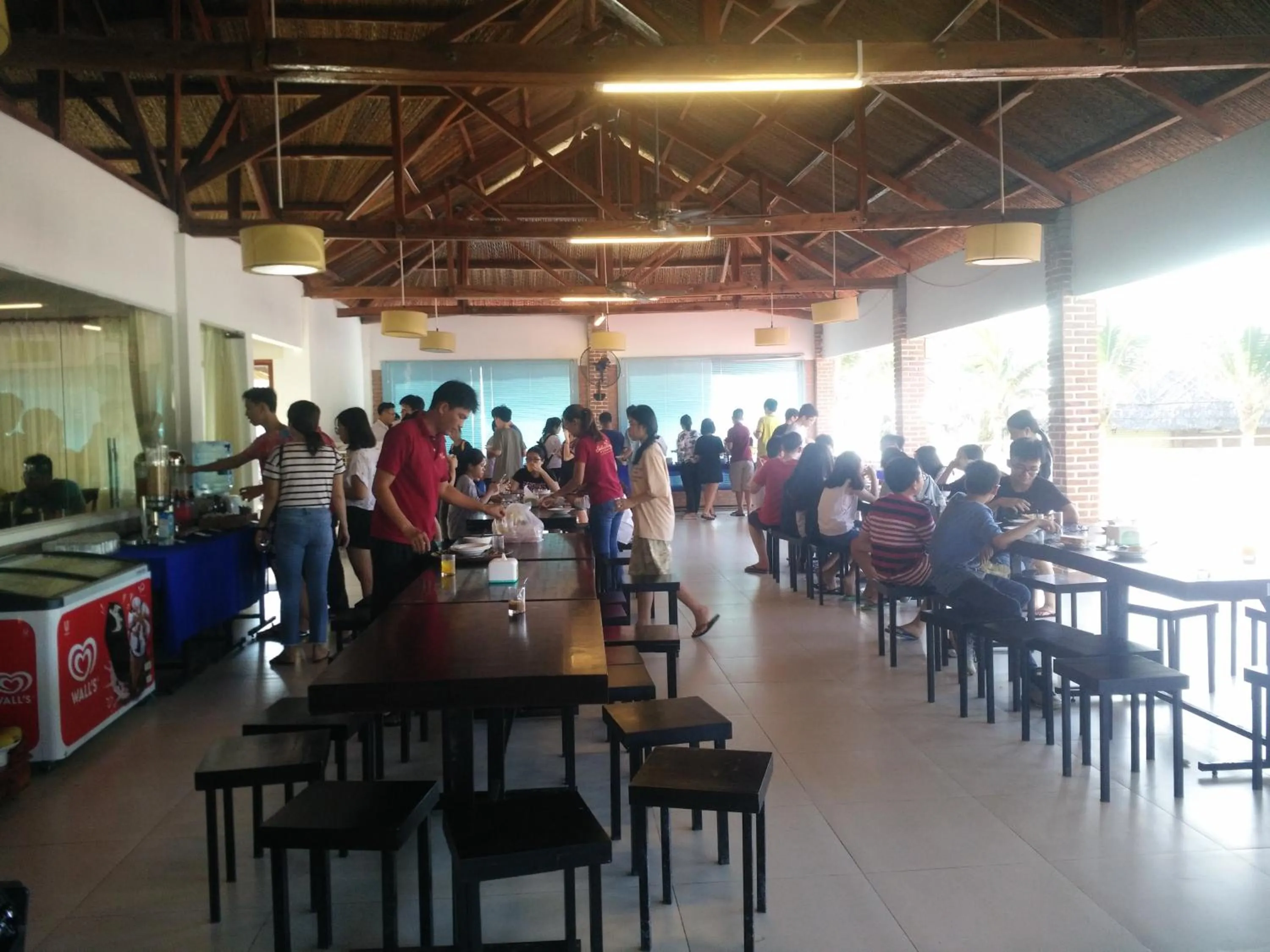 Asian breakfast in Suoi Hong Resort