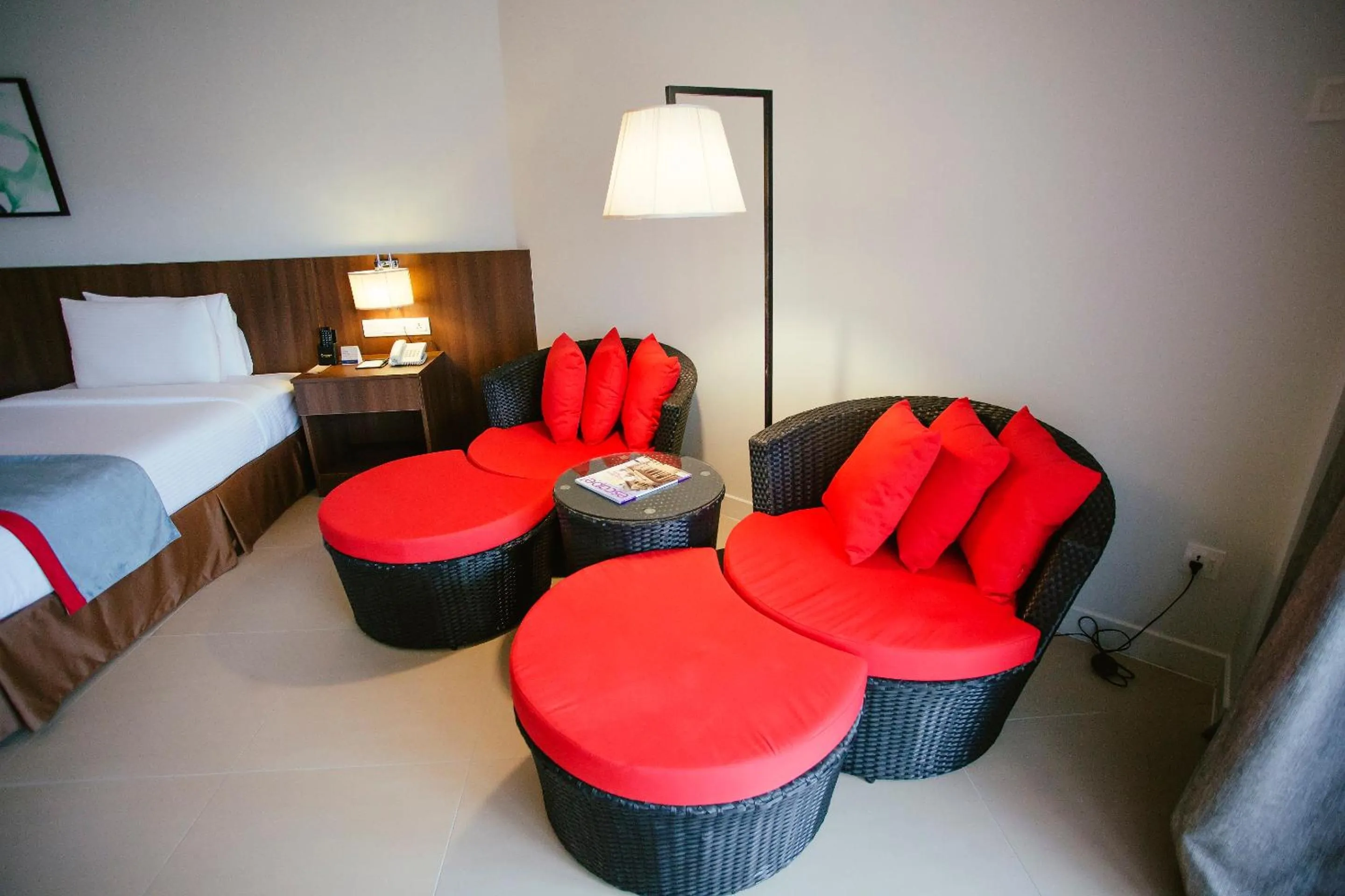 Seating area, Bed in Sand & Sandals Desaru Beach Resort & Spa