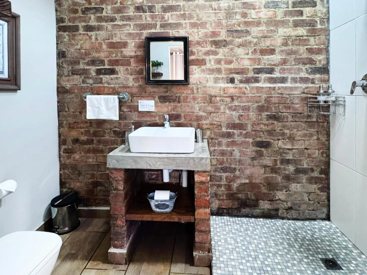 Shower in 59 On True North Guest Rooms