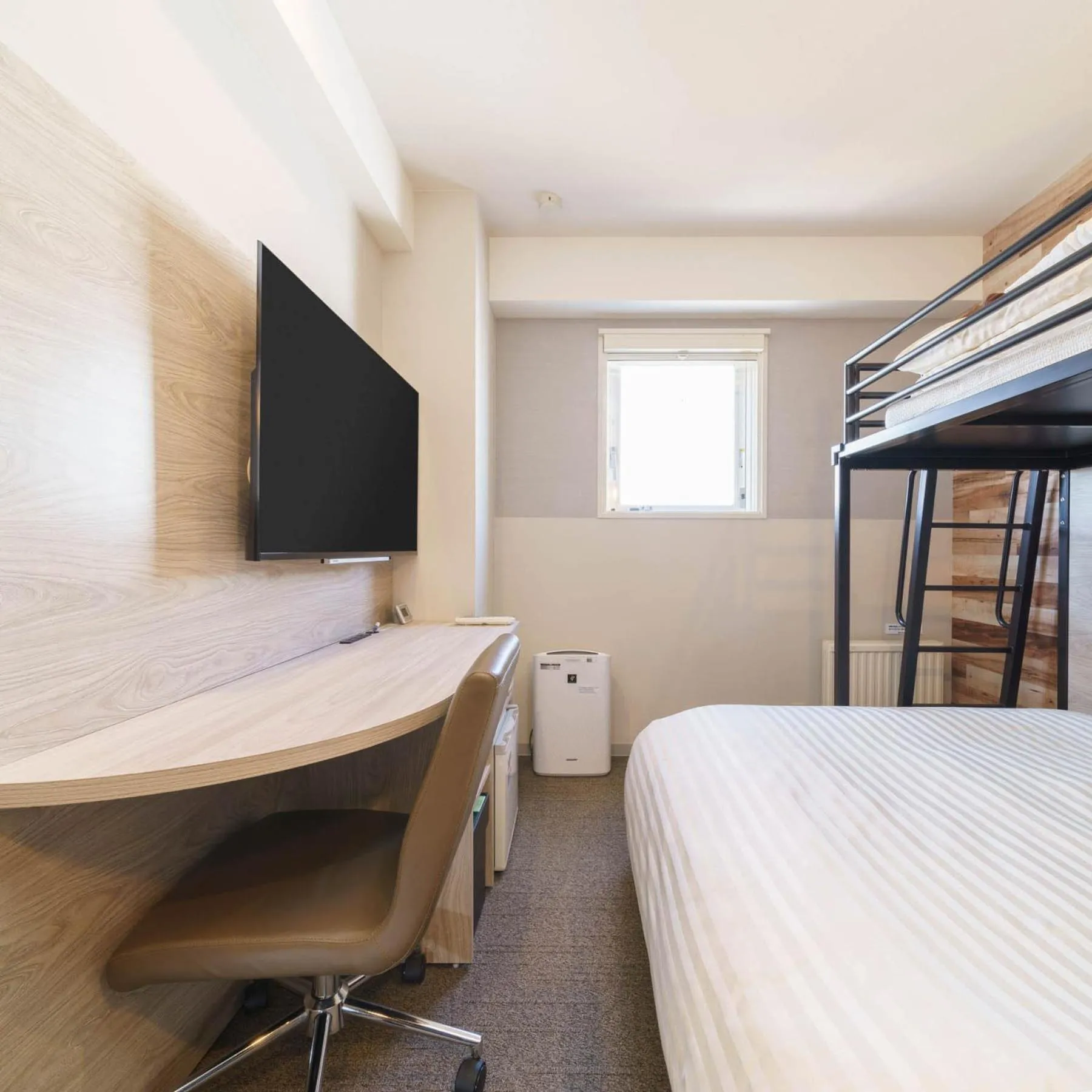 Bed in Super Hotel Kushiro Kurogane