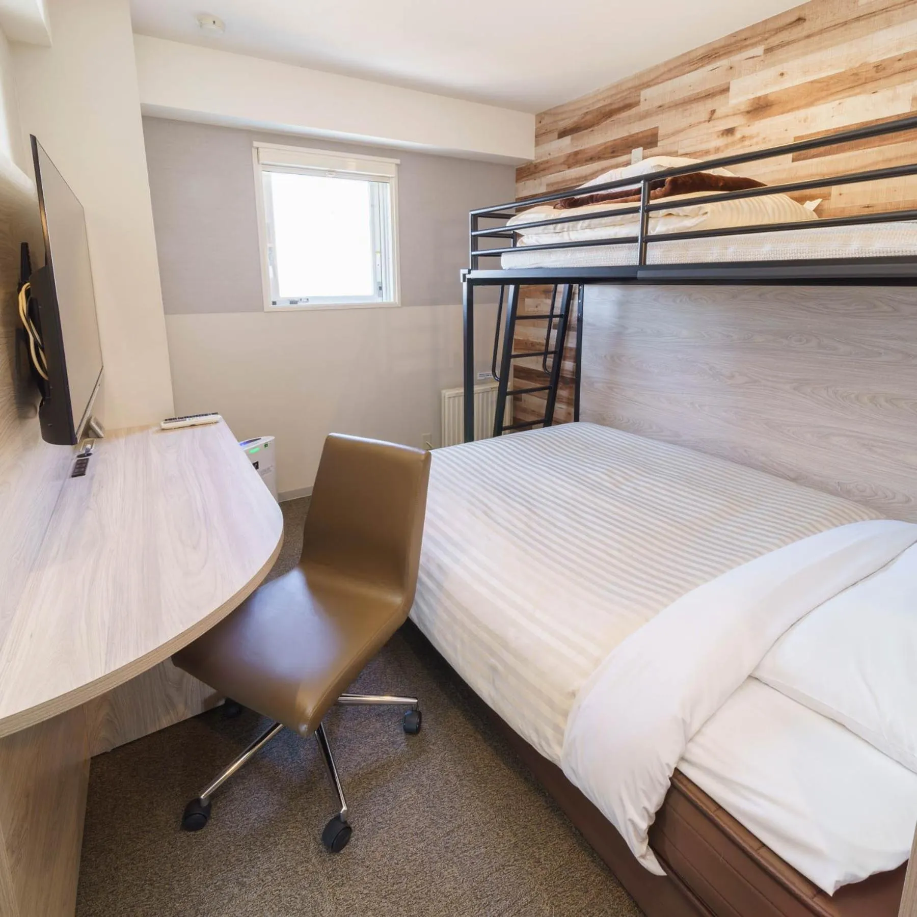 Bed in Super Hotel Kushiro Kurogane