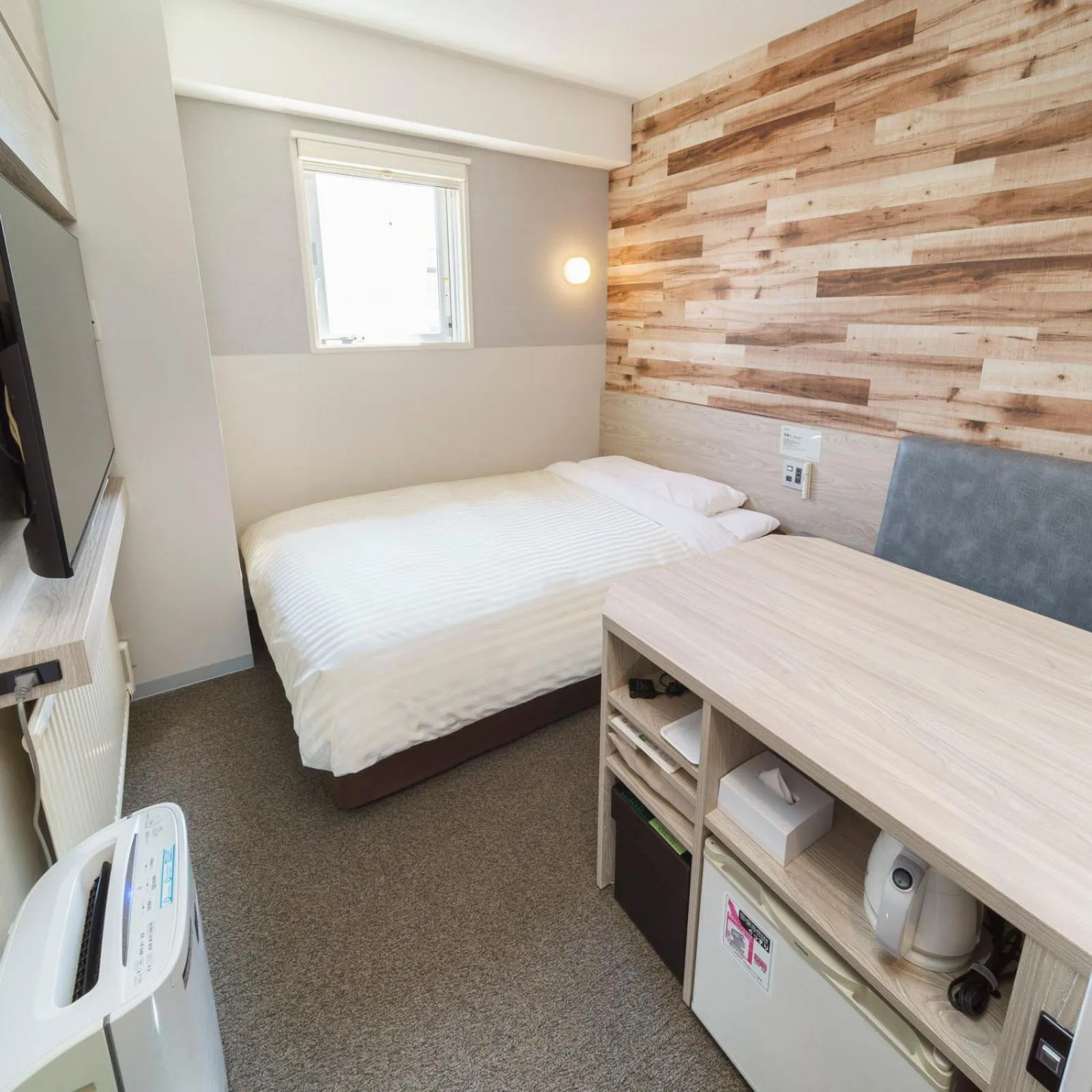 Bed in Super Hotel Kushiro Kurogane