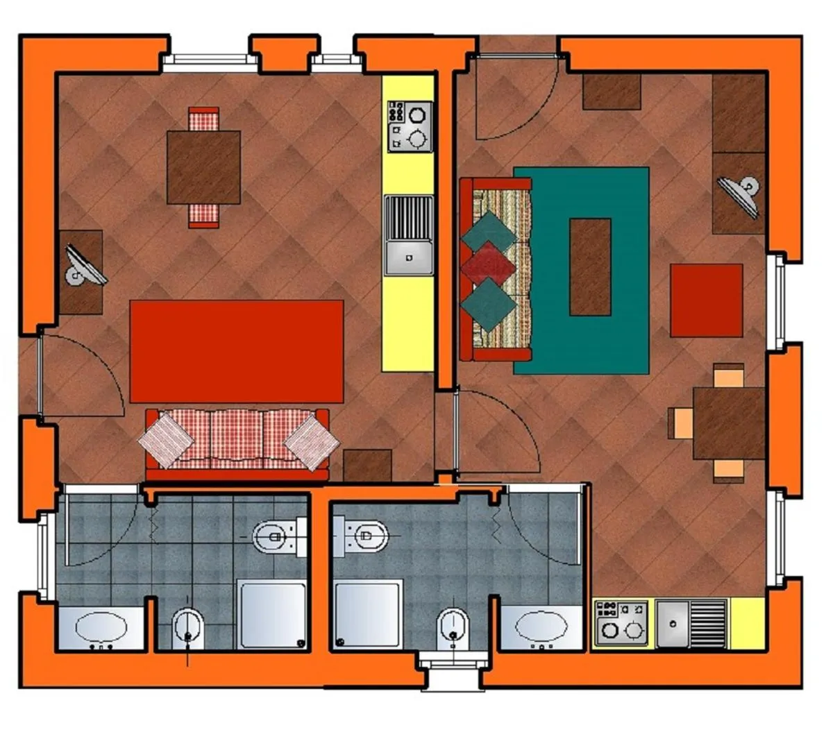 Floor plan in Residence Foyer D'Antan
