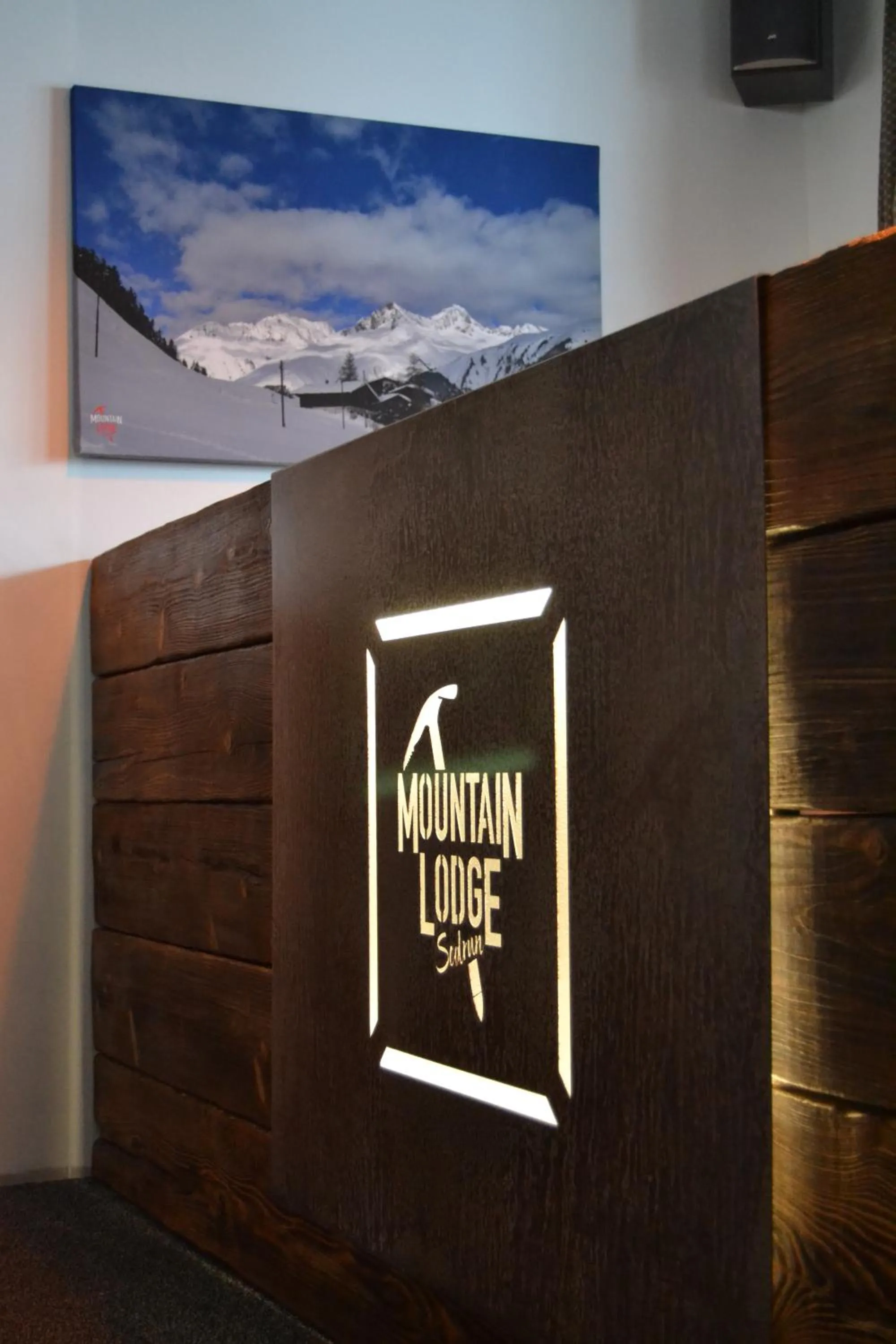 Lobby or reception in Mountain Lodge Sedrun