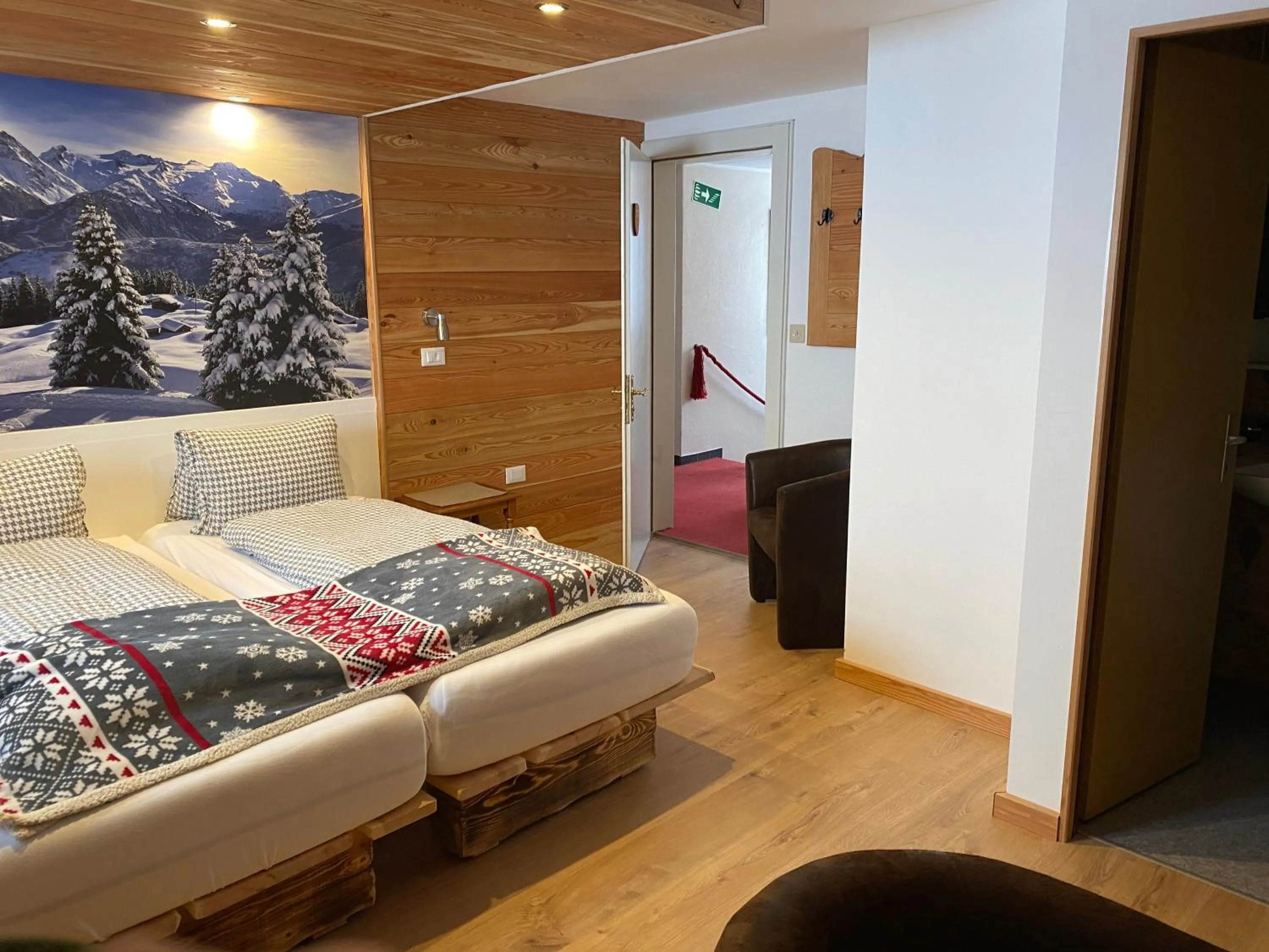 Bed in Mountain Lodge Sedrun