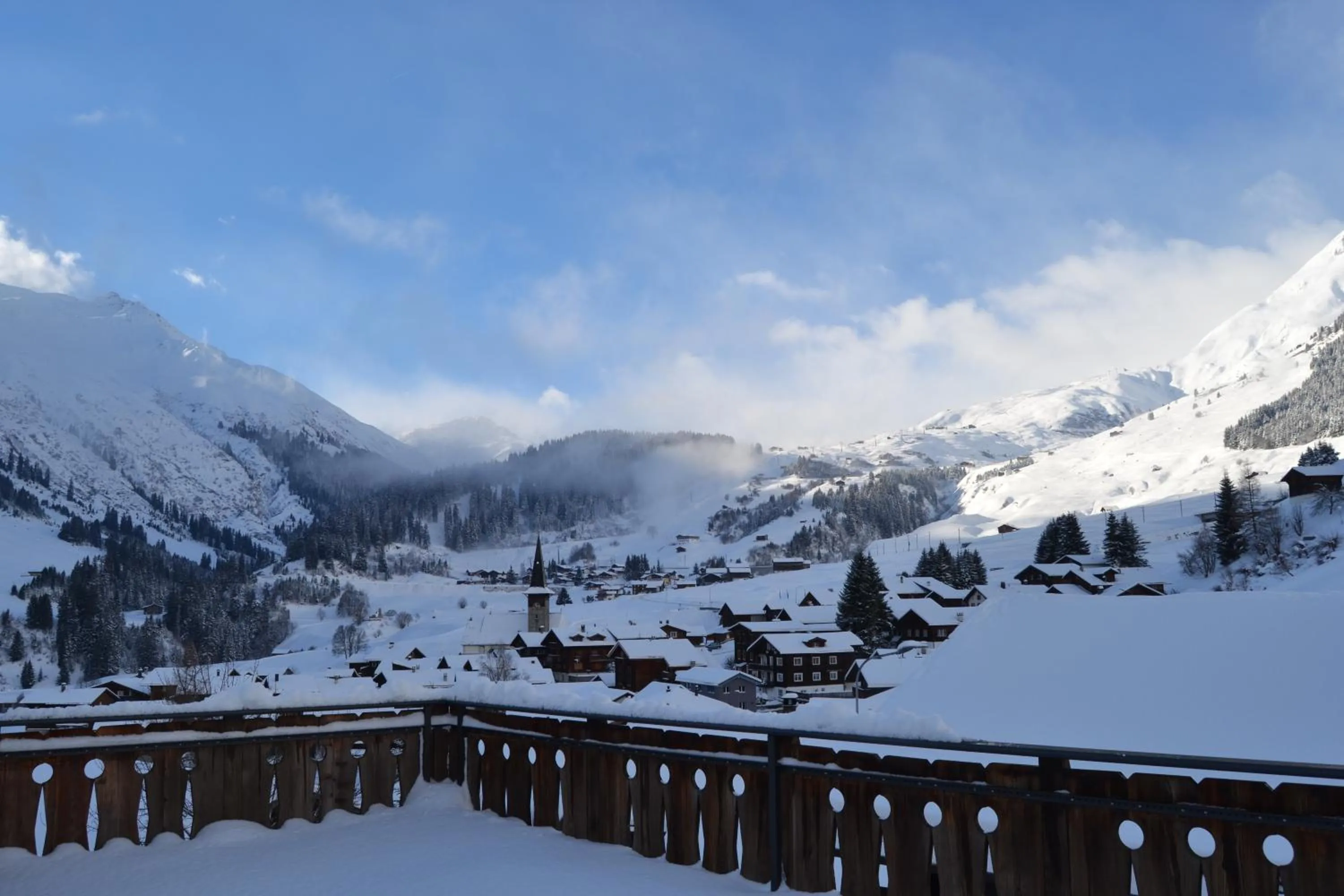 City view in Mountain Lodge Sedrun