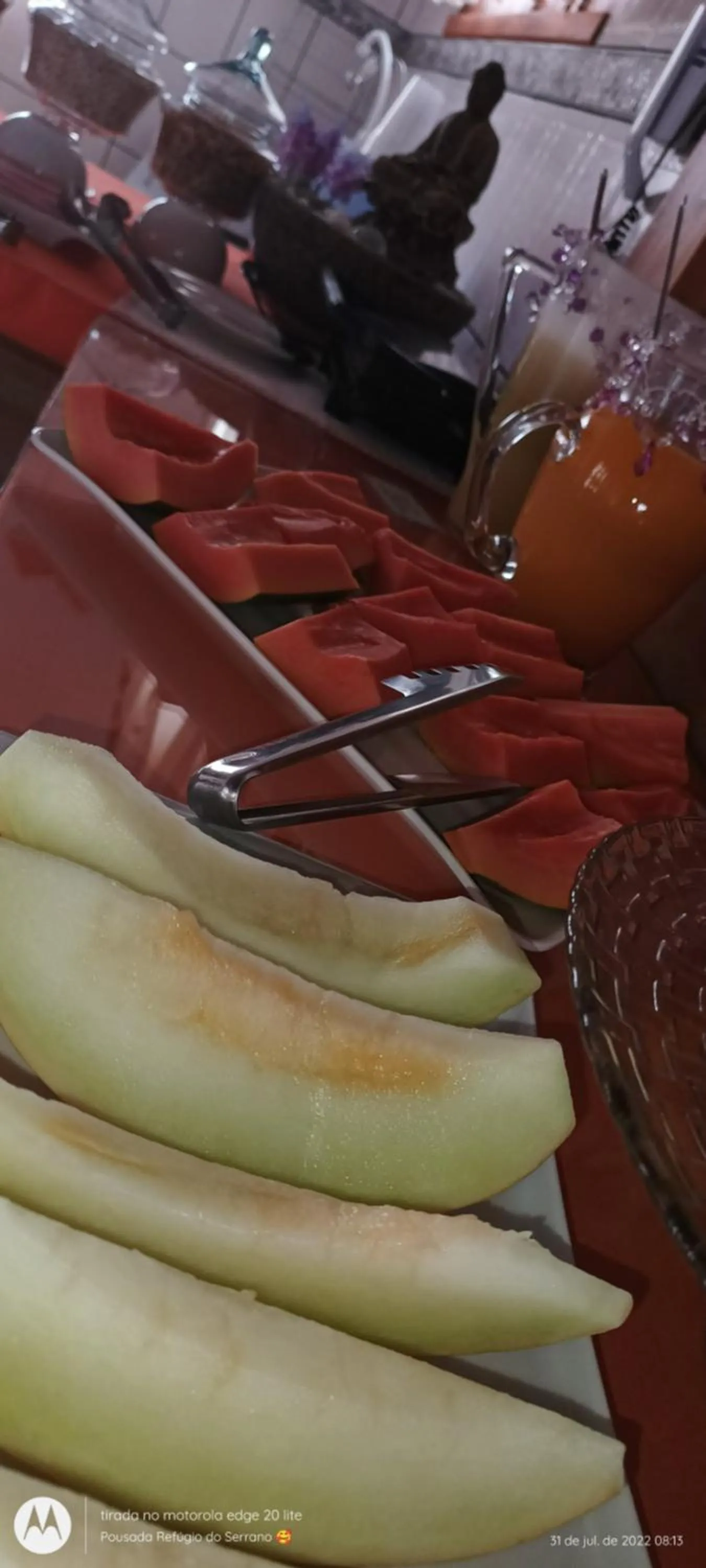 Buffet breakfast in Pousada Refugio do Serrano