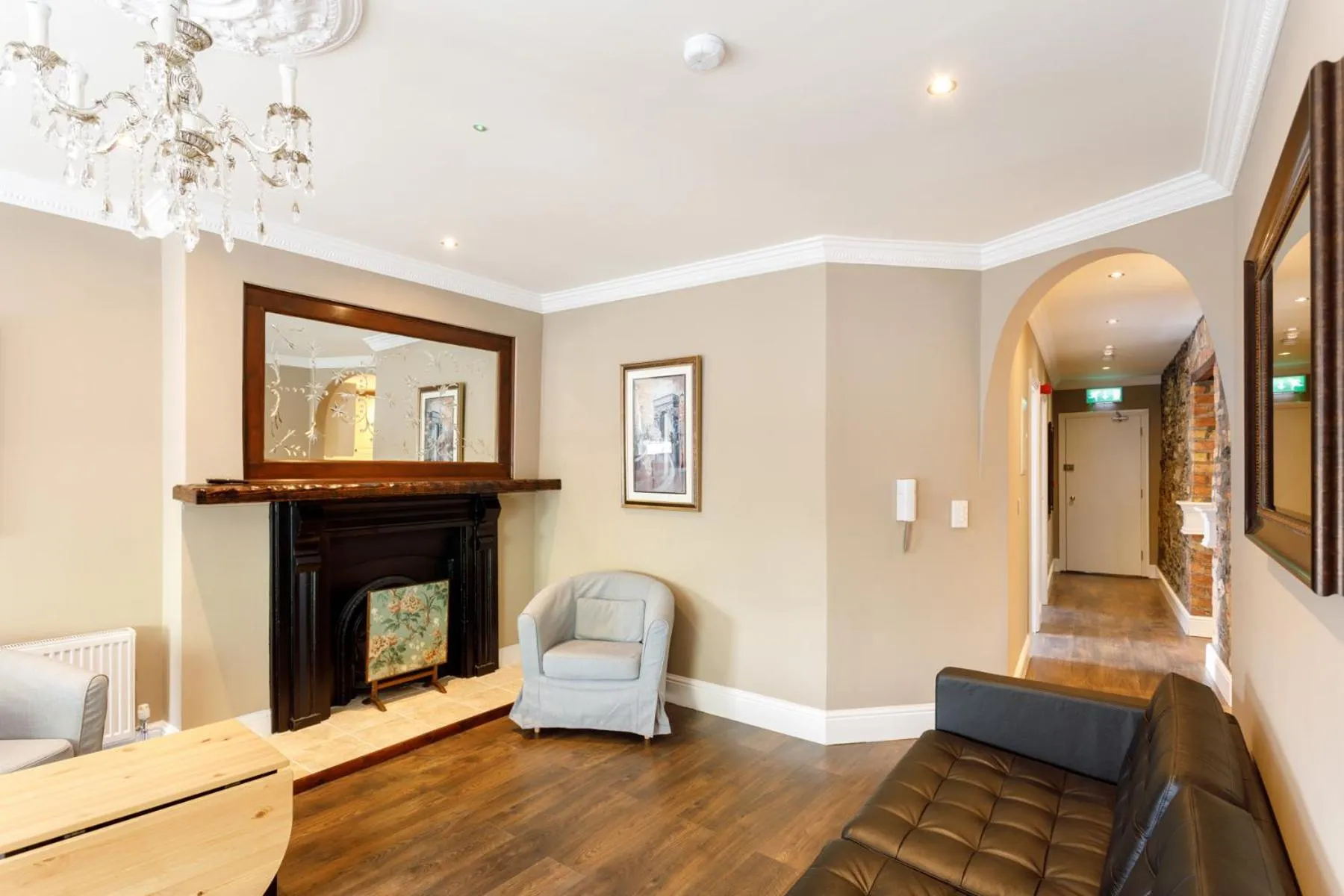 Living room in Molloys Apartments