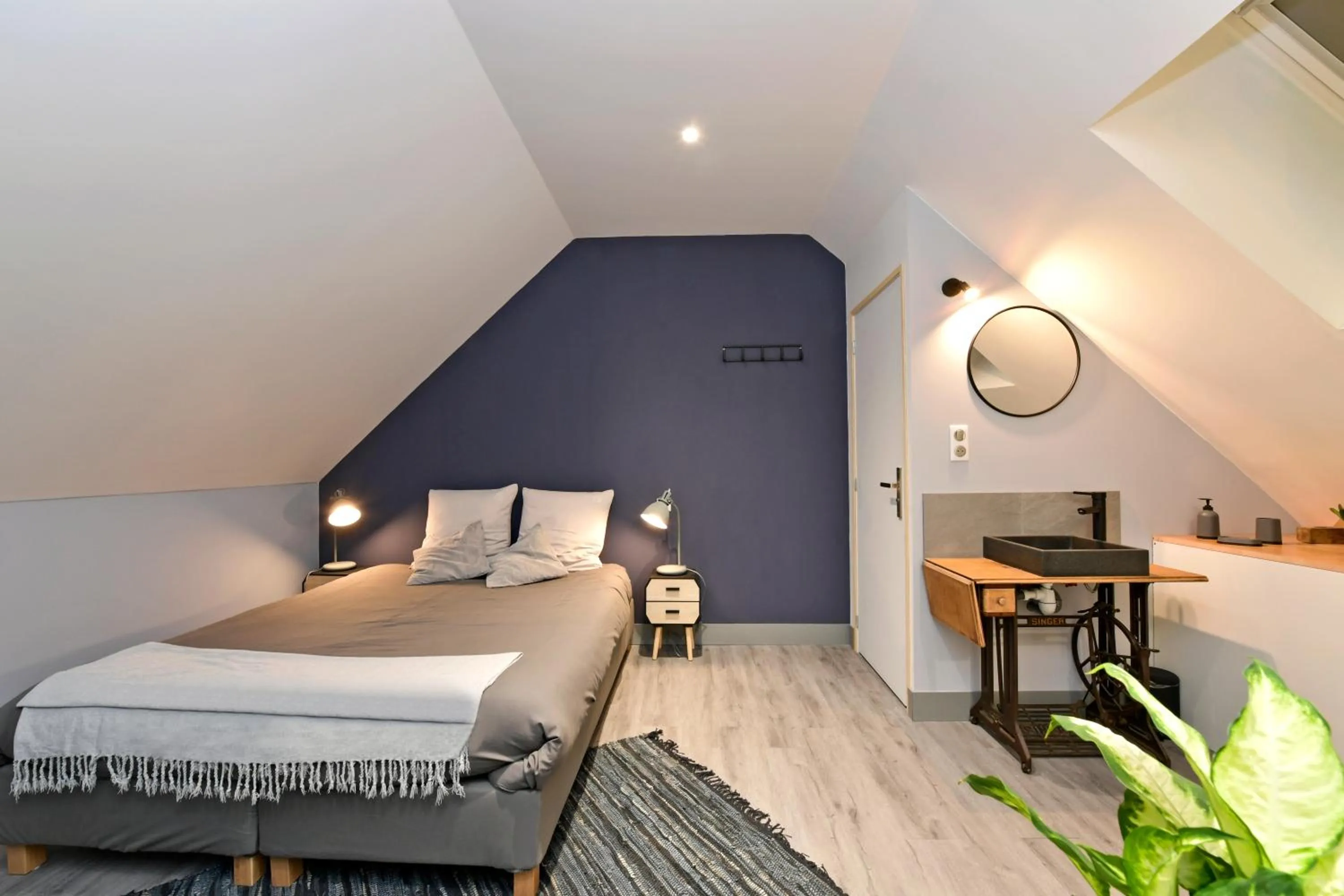 Bed in Chambres d'hotes Les Nuits Pastel