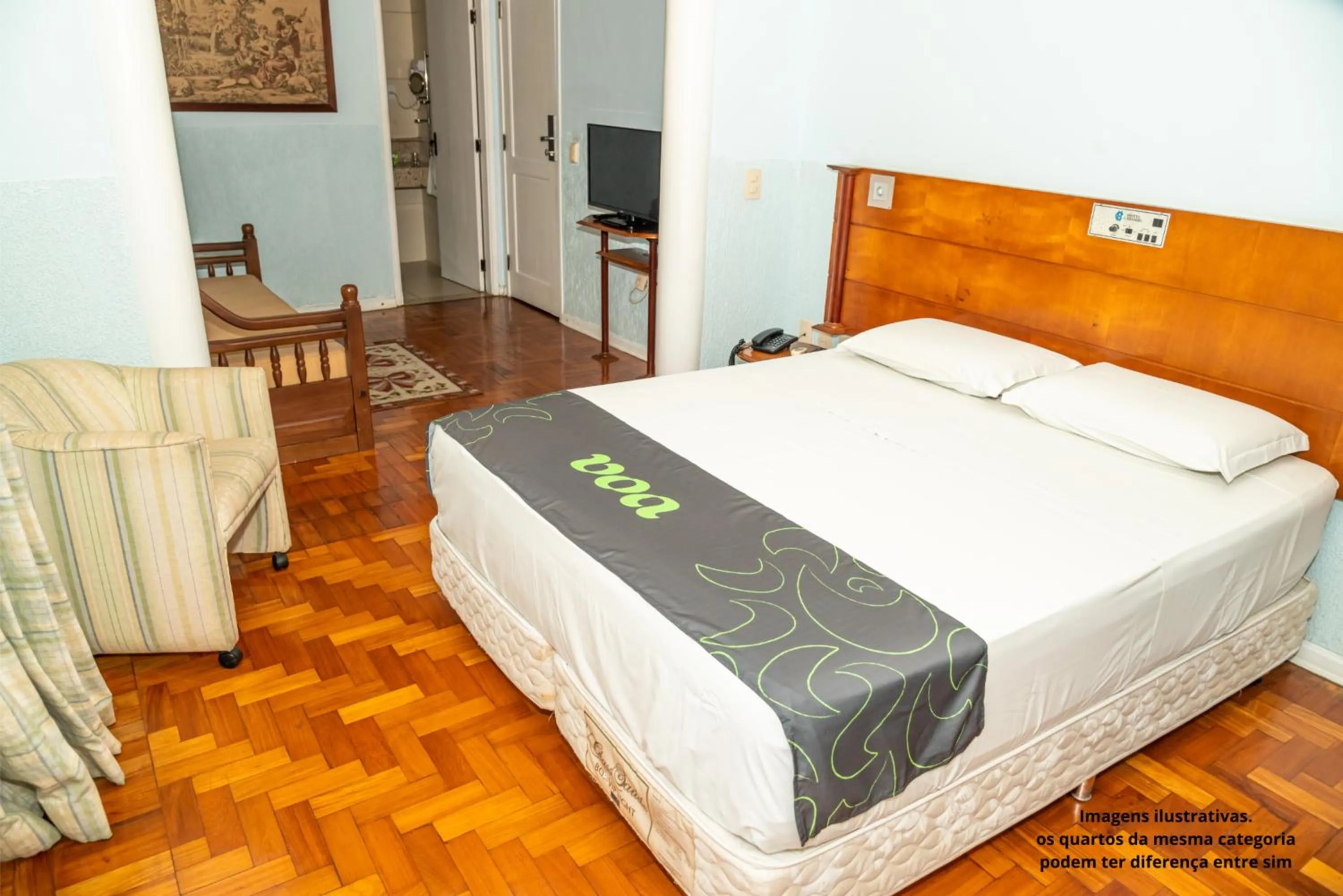 Bed in VOA Hotel Caxambu