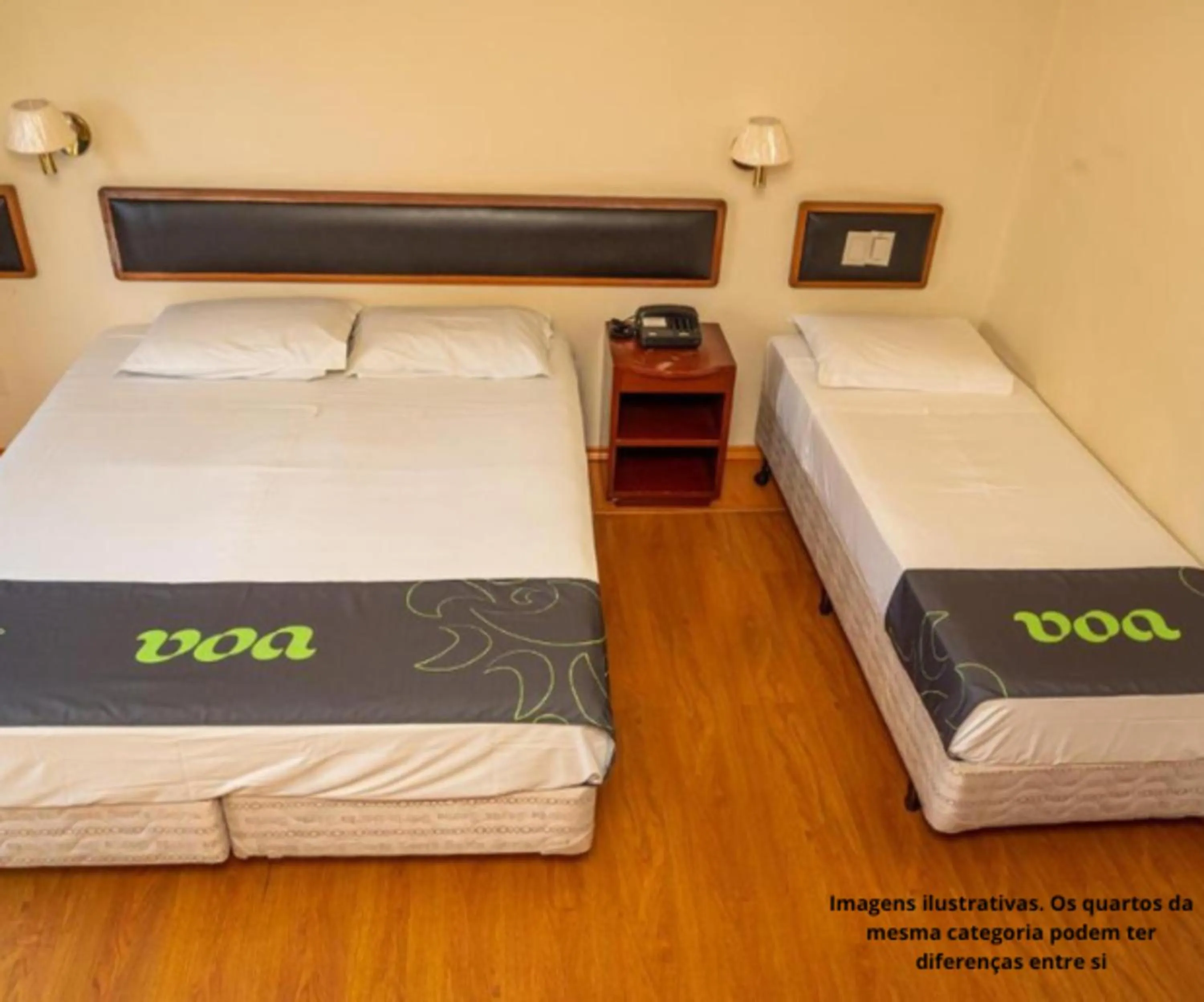 Bed in VOA Hotel Caxambu