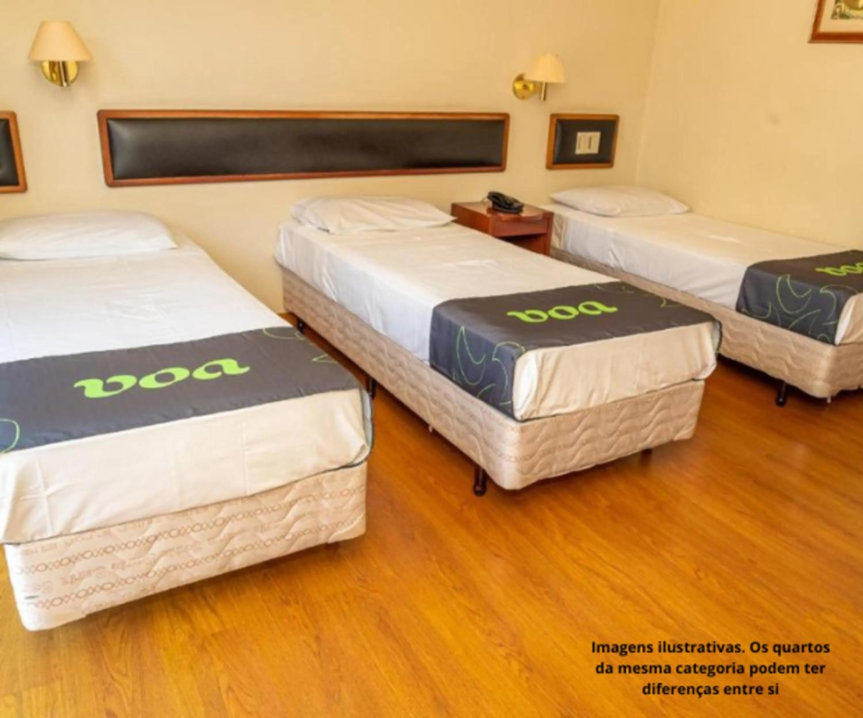 Bed in VOA Hotel Caxambu