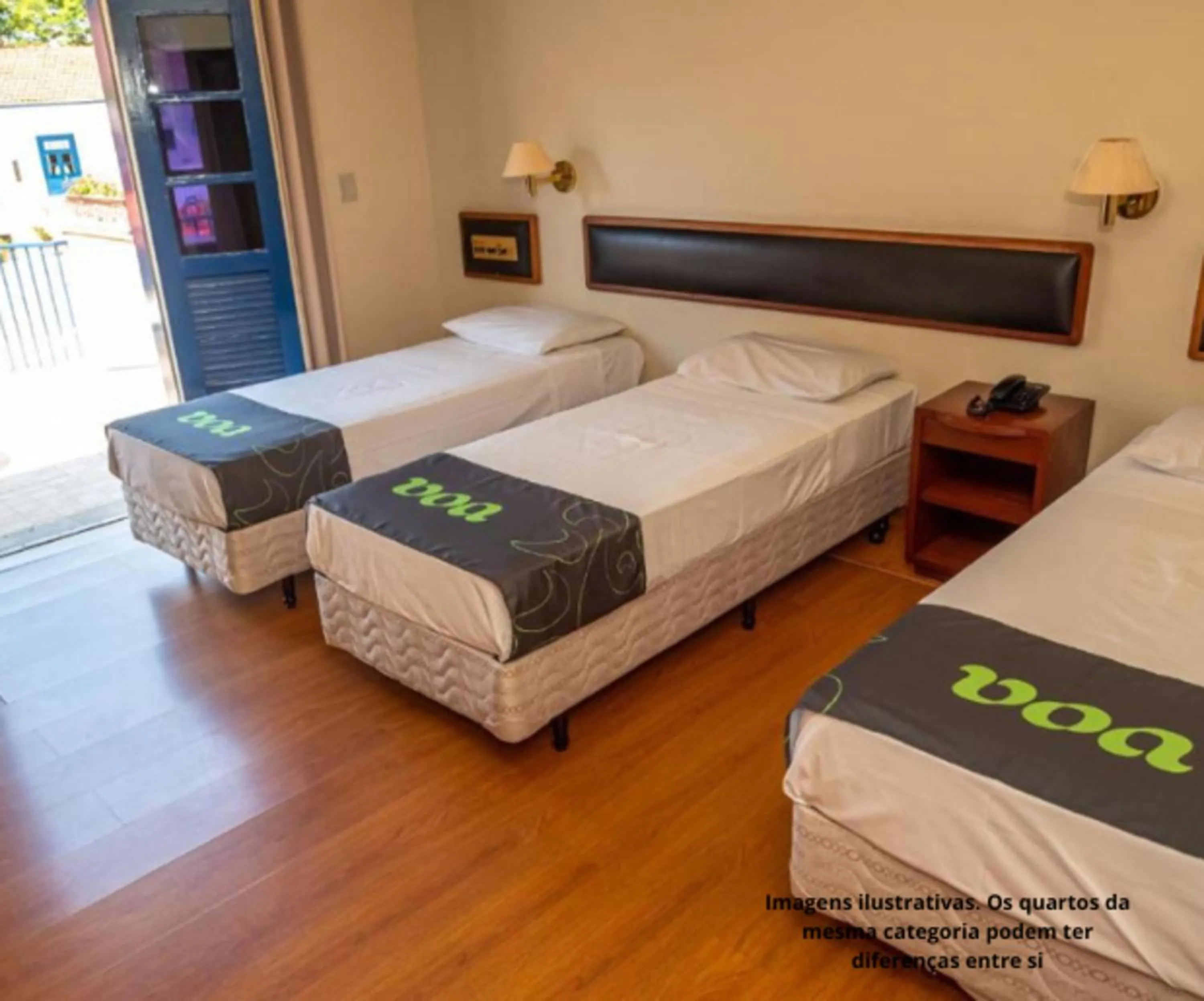 Bed in VOA Hotel Caxambu