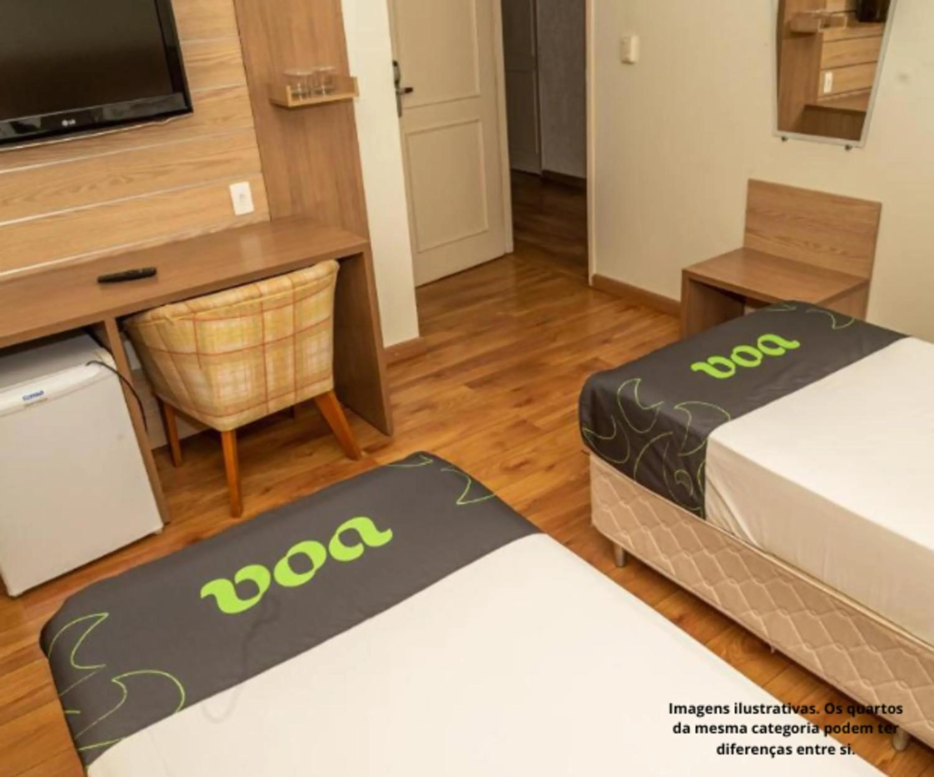 Bed in VOA Hotel Caxambu