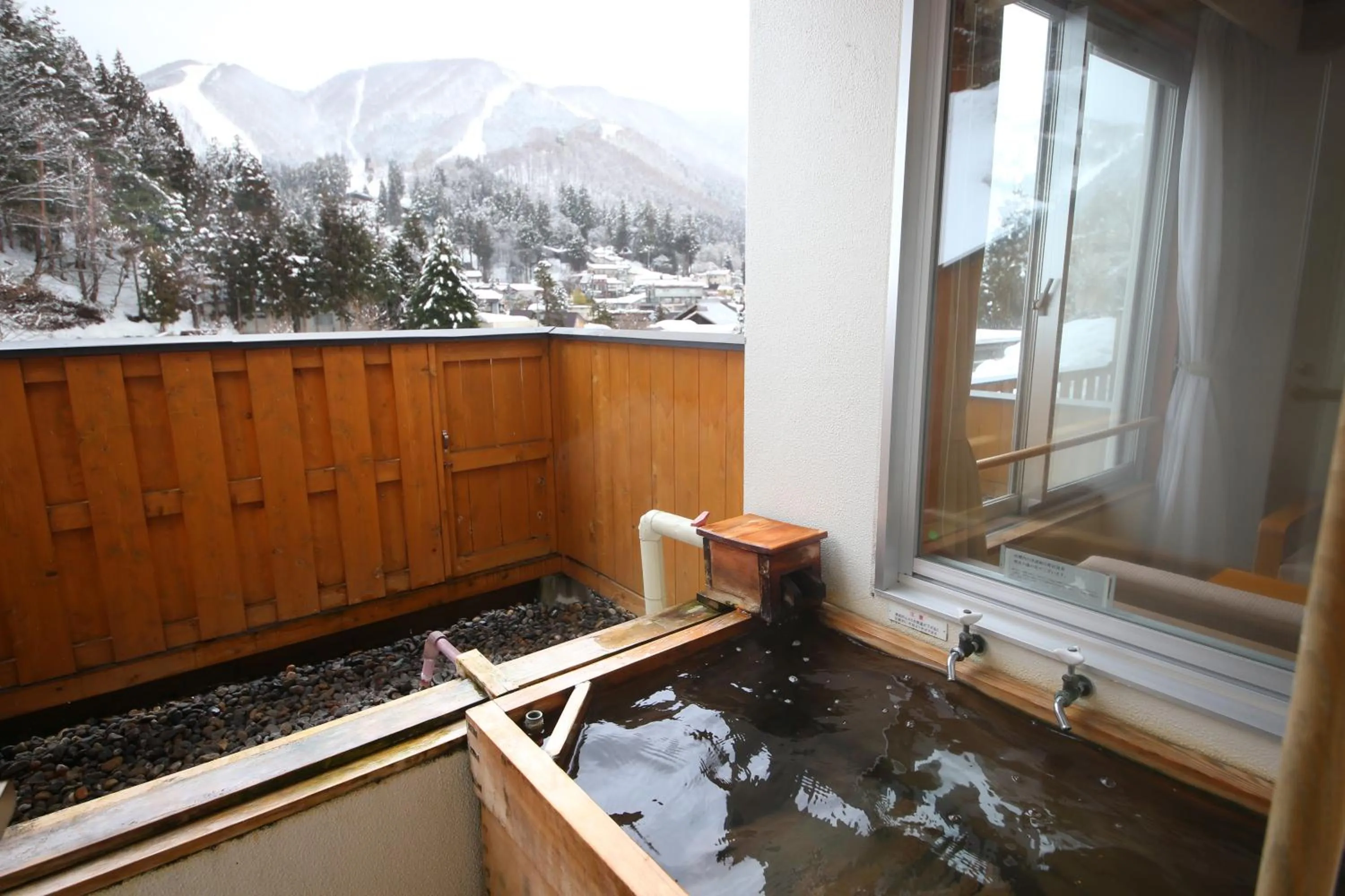 Open Air Bath in Nozawa Grand Hotel