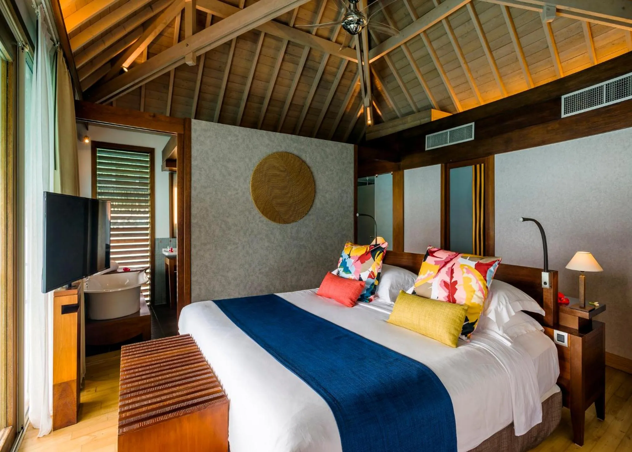 Photo of the whole room, Bed in InterContinental Bora Bora & Thalasso Spa by IHG