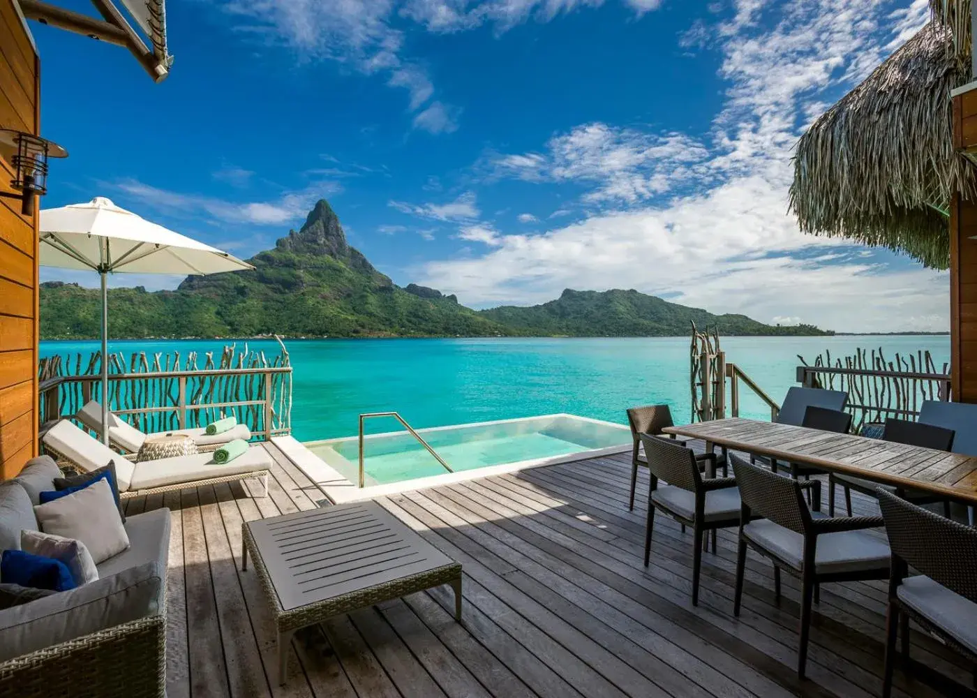 One-Bedroom Overwater Villa with Mountain View and Private Pool in InterContinental Bora Bora & Thalasso Spa by IHG One-Bedroom Overwater Villa with Mountain View and Private Pool in InterContinental Bora Bora & Thalasso Spa by IHG