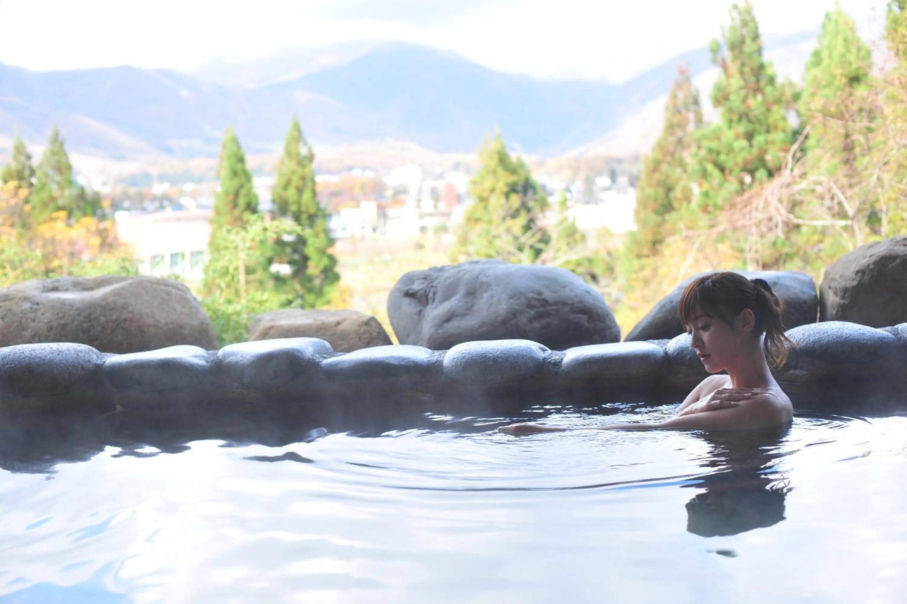 Hot Spring Bath in Hakuba Highland Hotel
