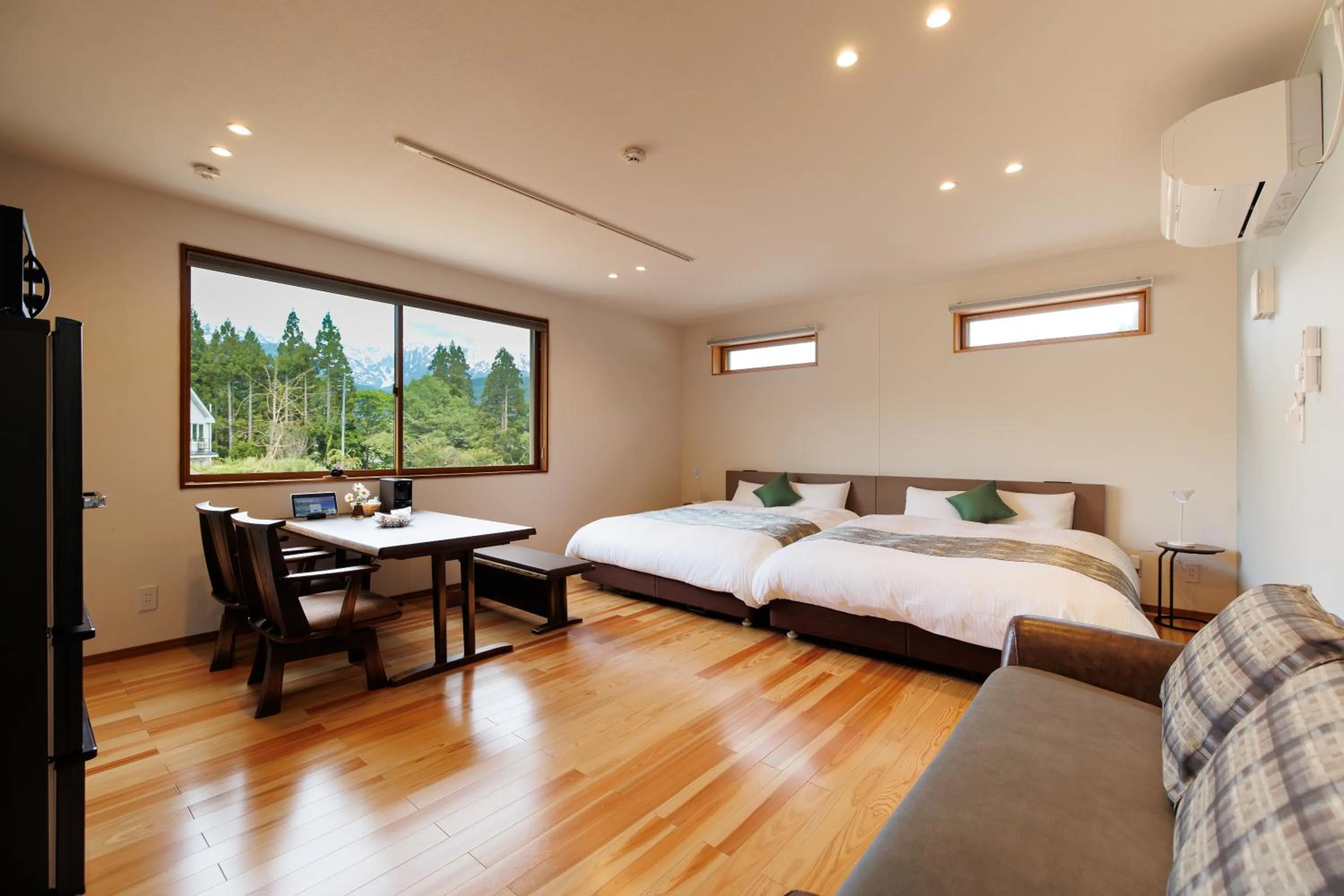 Bed in Hakuba Highland Hotel