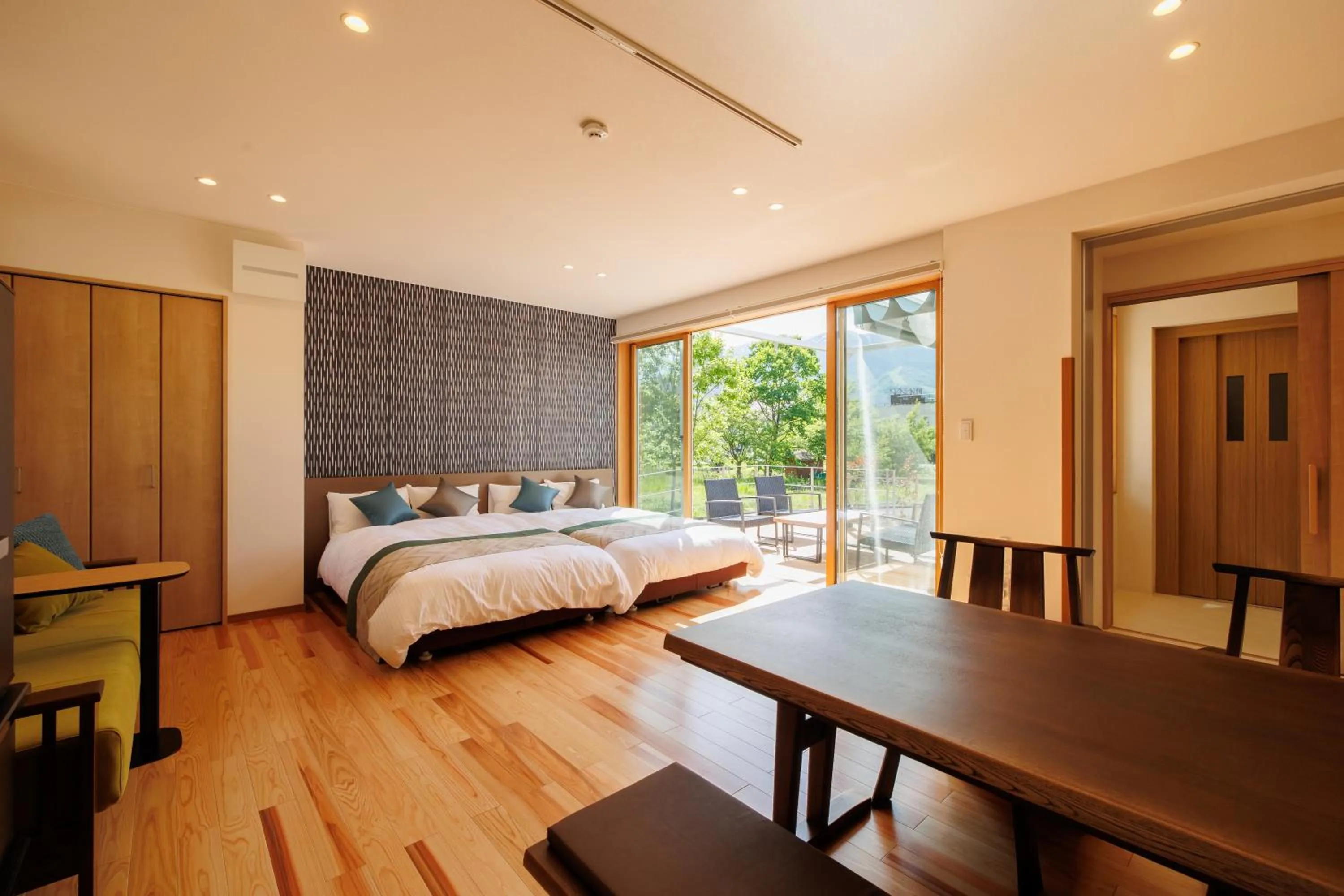 Bed in Hakuba Highland Hotel