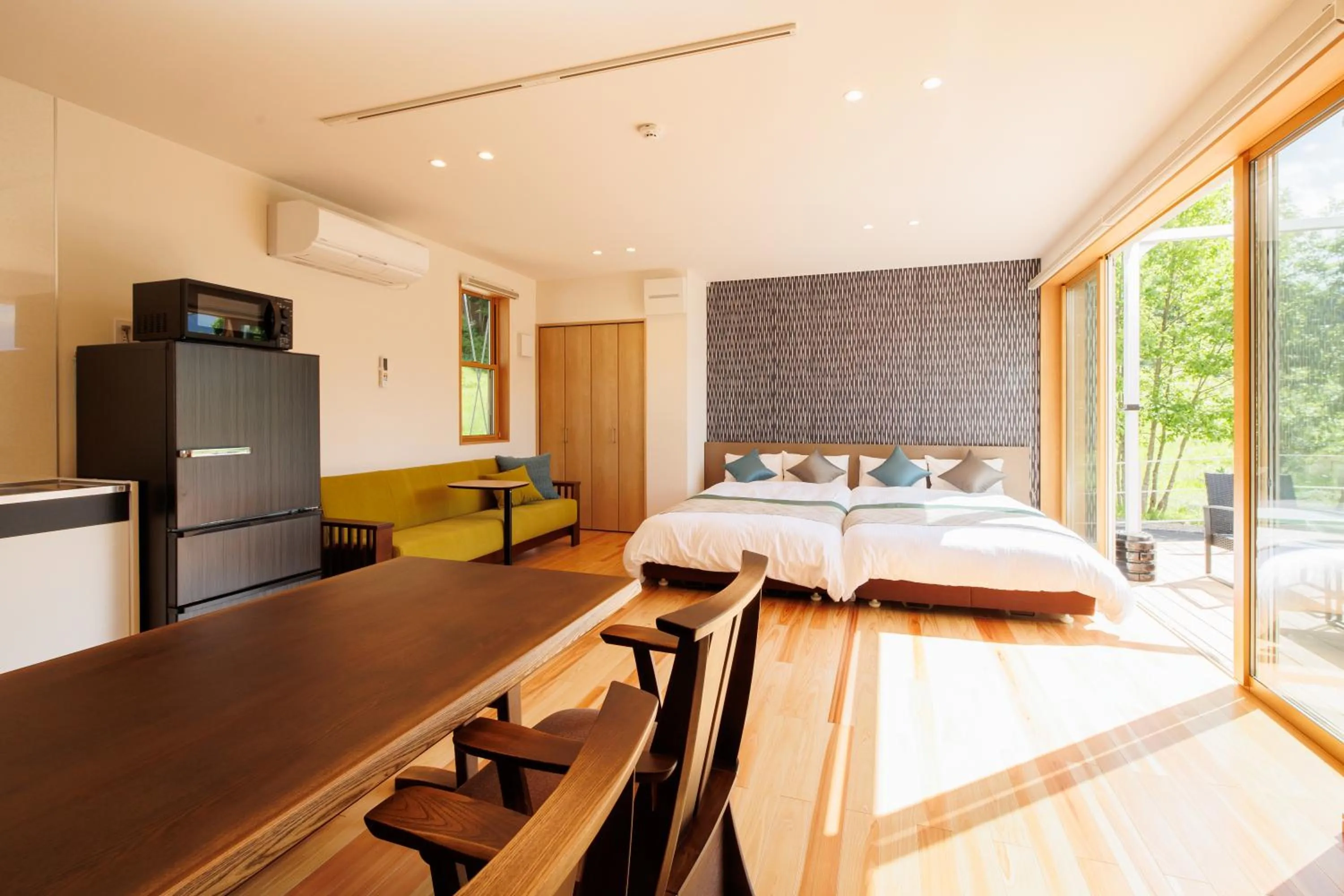 Bed in Hakuba Highland Hotel