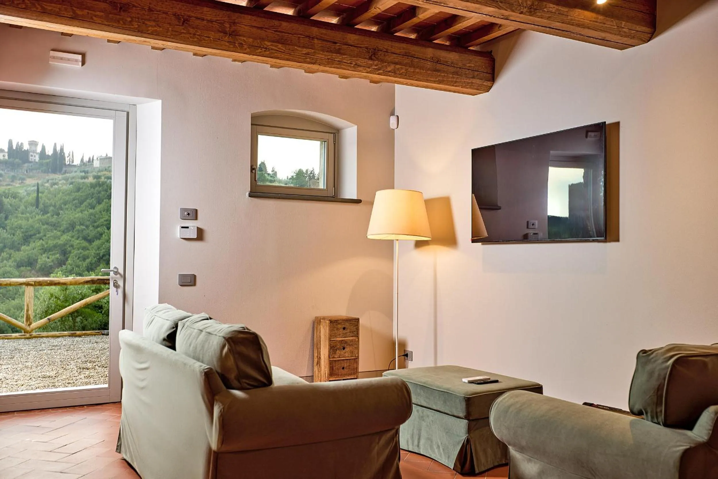 Living room in Castello Vicchiomaggio