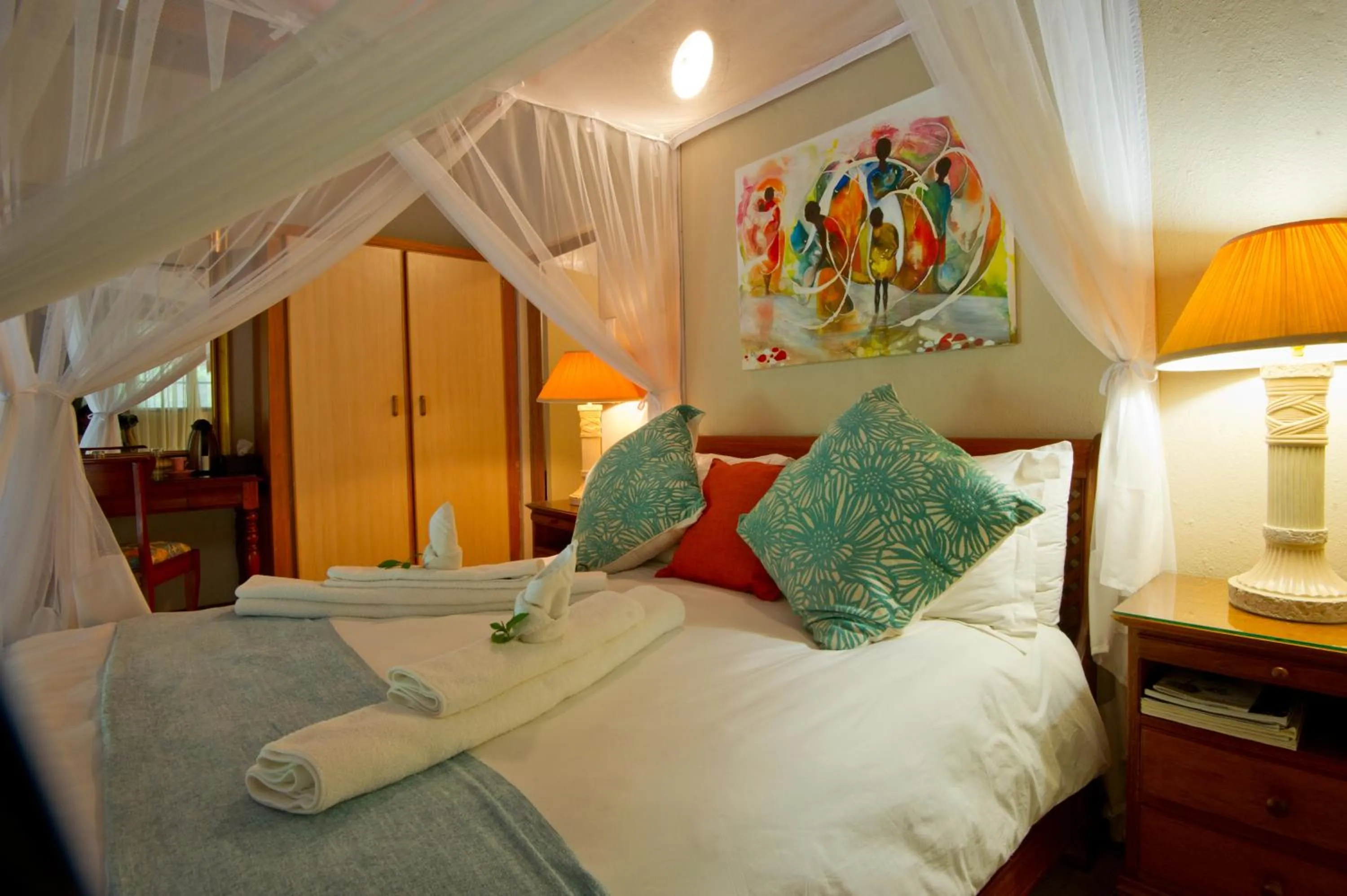 Bed in Blyde River Canyon Lodge