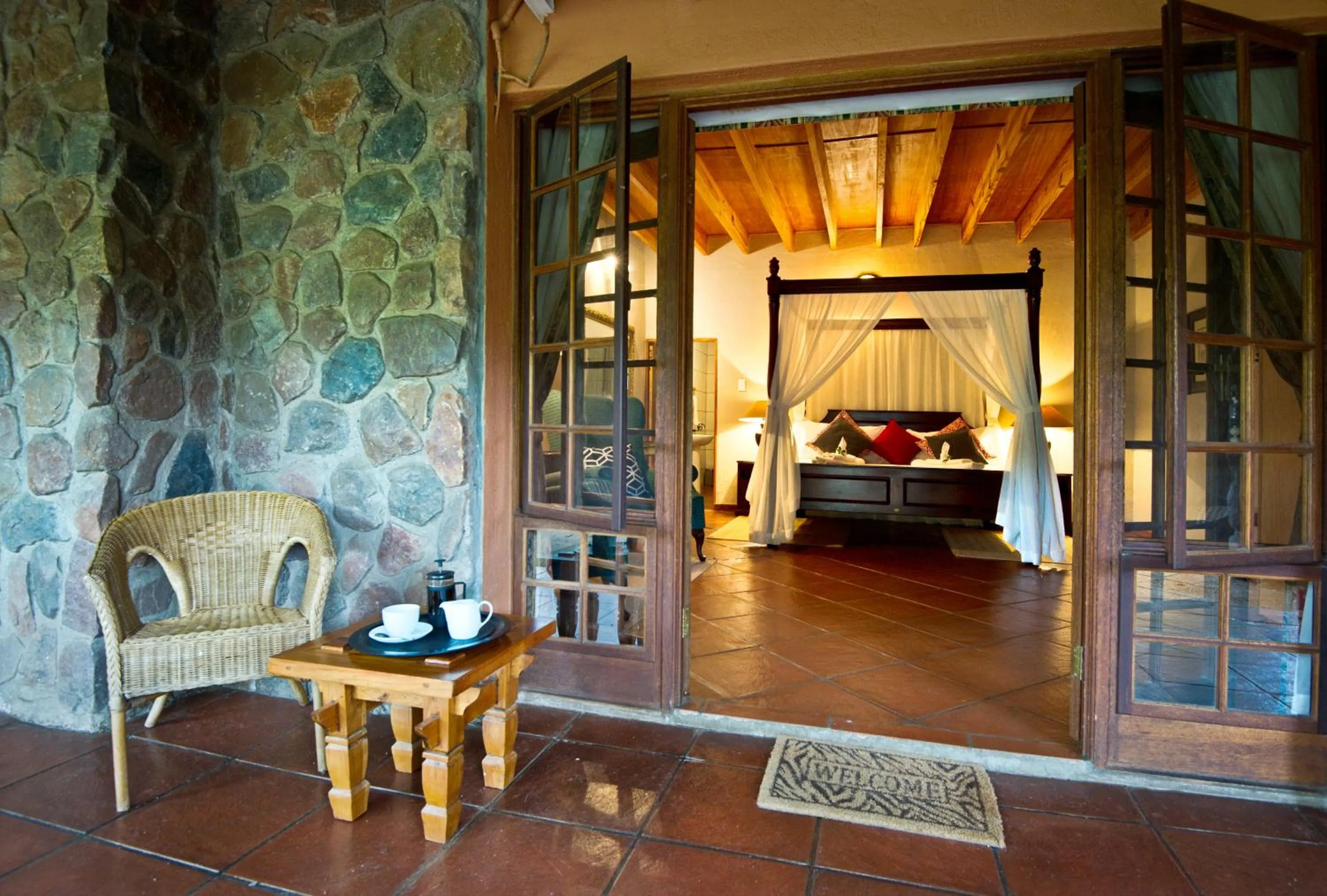 Bed in Blyde River Canyon Lodge