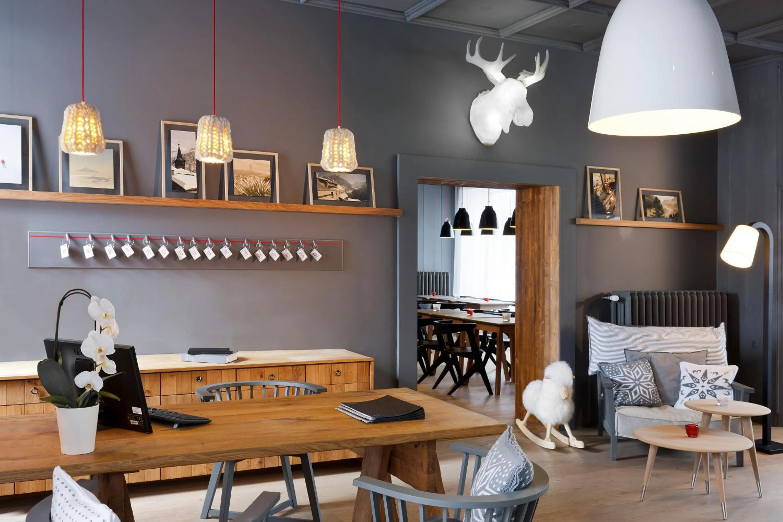 Lobby or reception in Le Faucigny - Hotel de Charme & SPA