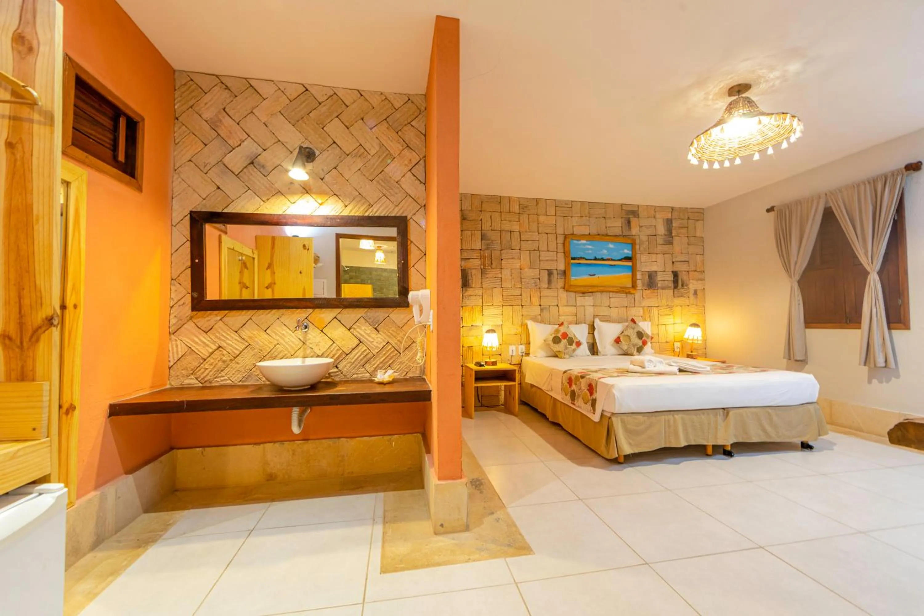 Bed in Pousada Vila Parnaíba