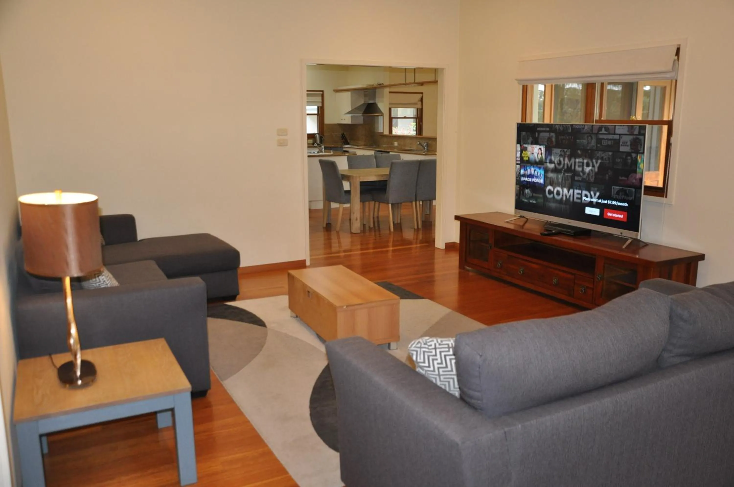 Communal lounge/ TV room in Pokolbin Village Estate