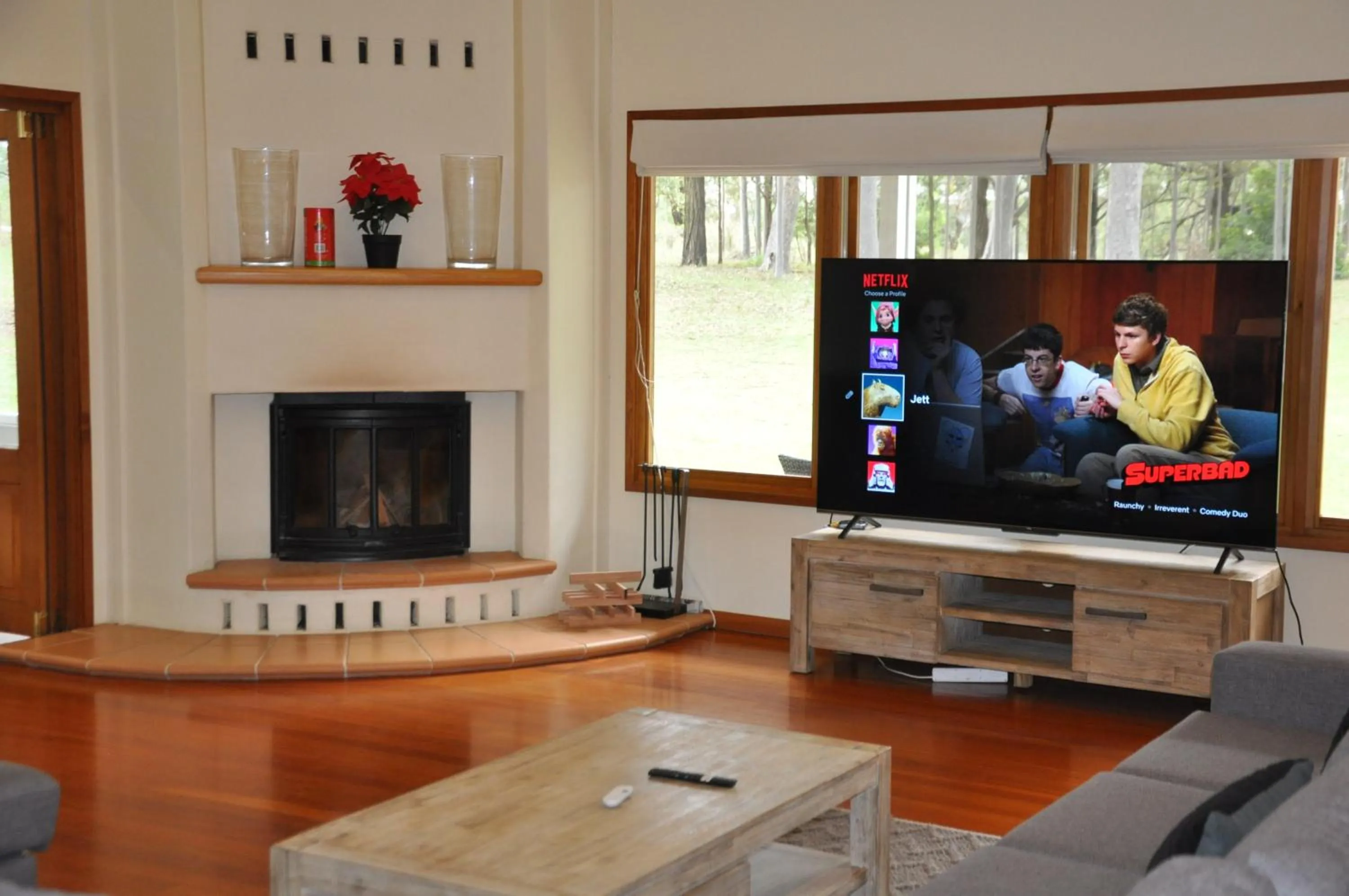 Communal lounge/ TV room in Pokolbin Village Estate