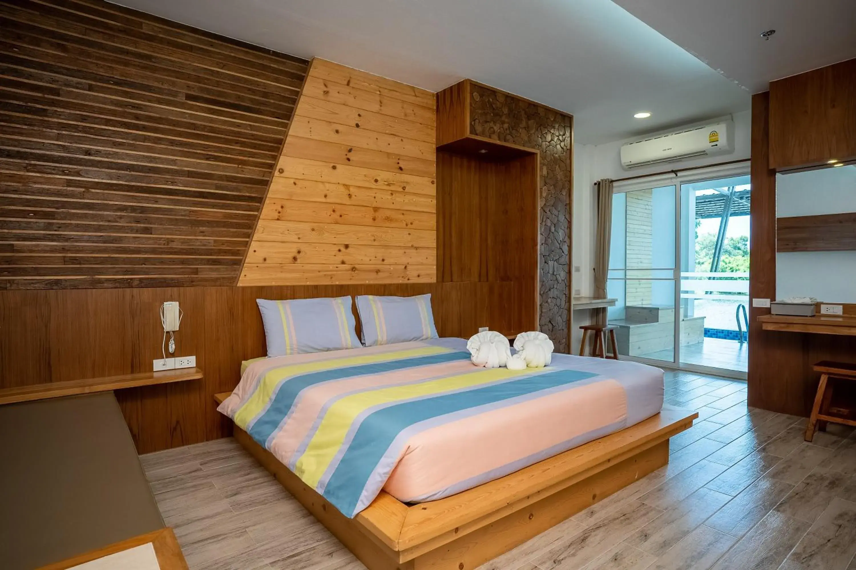 King Room with Pool View in Tamnanpar Resort King Room with Pool View in Tamnanpar Resort