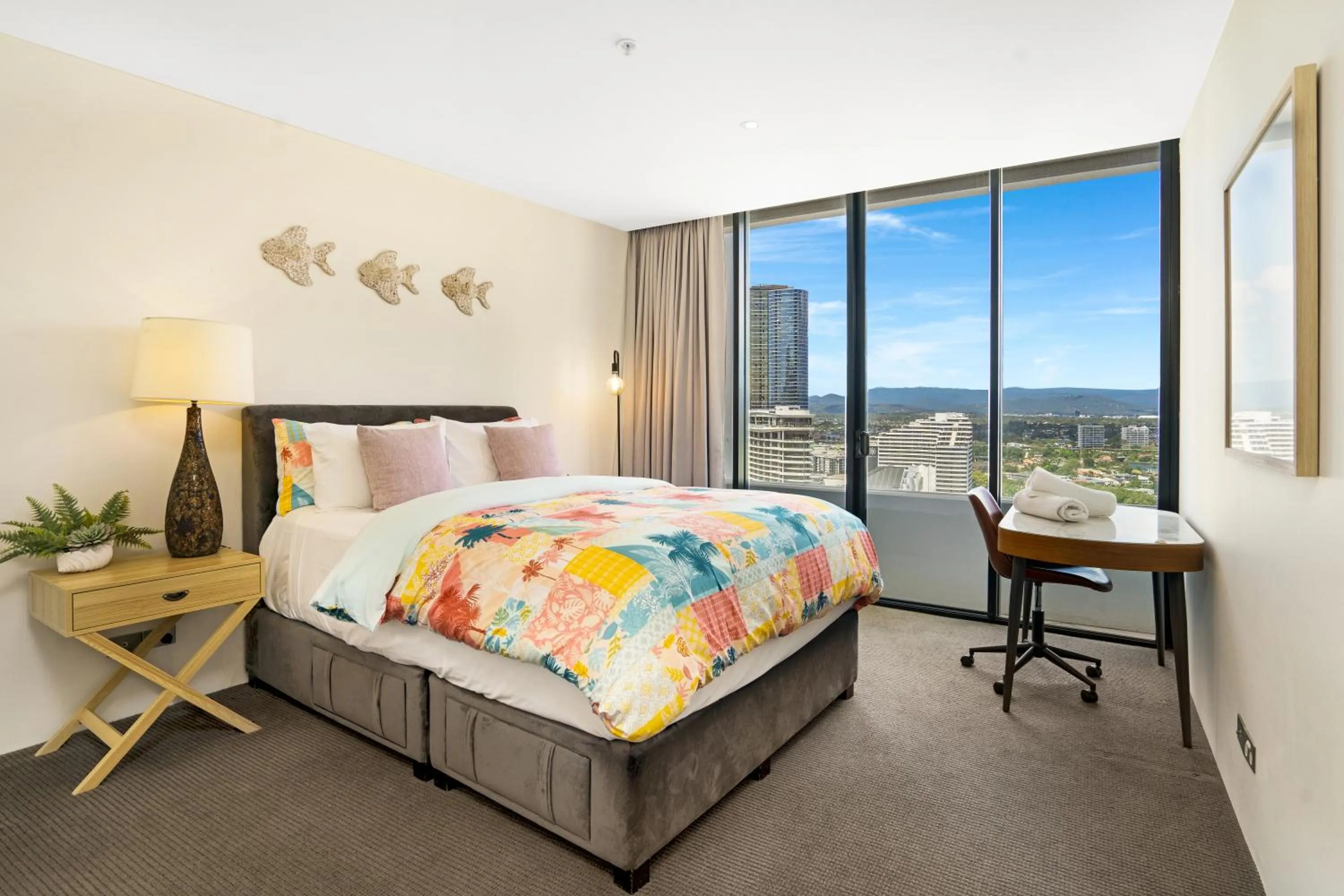 Bed in Aria Apartments