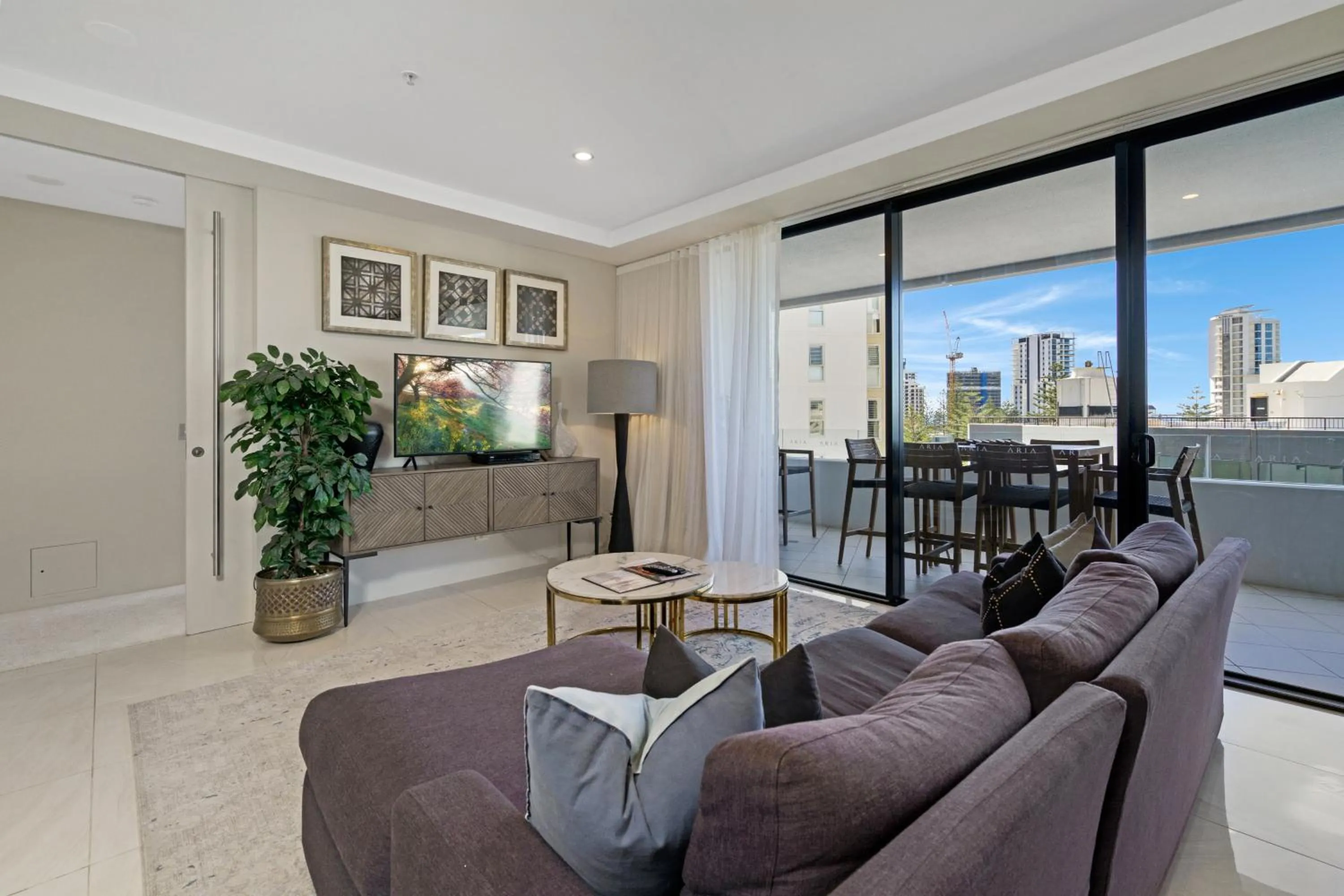Living room in Aria Apartments