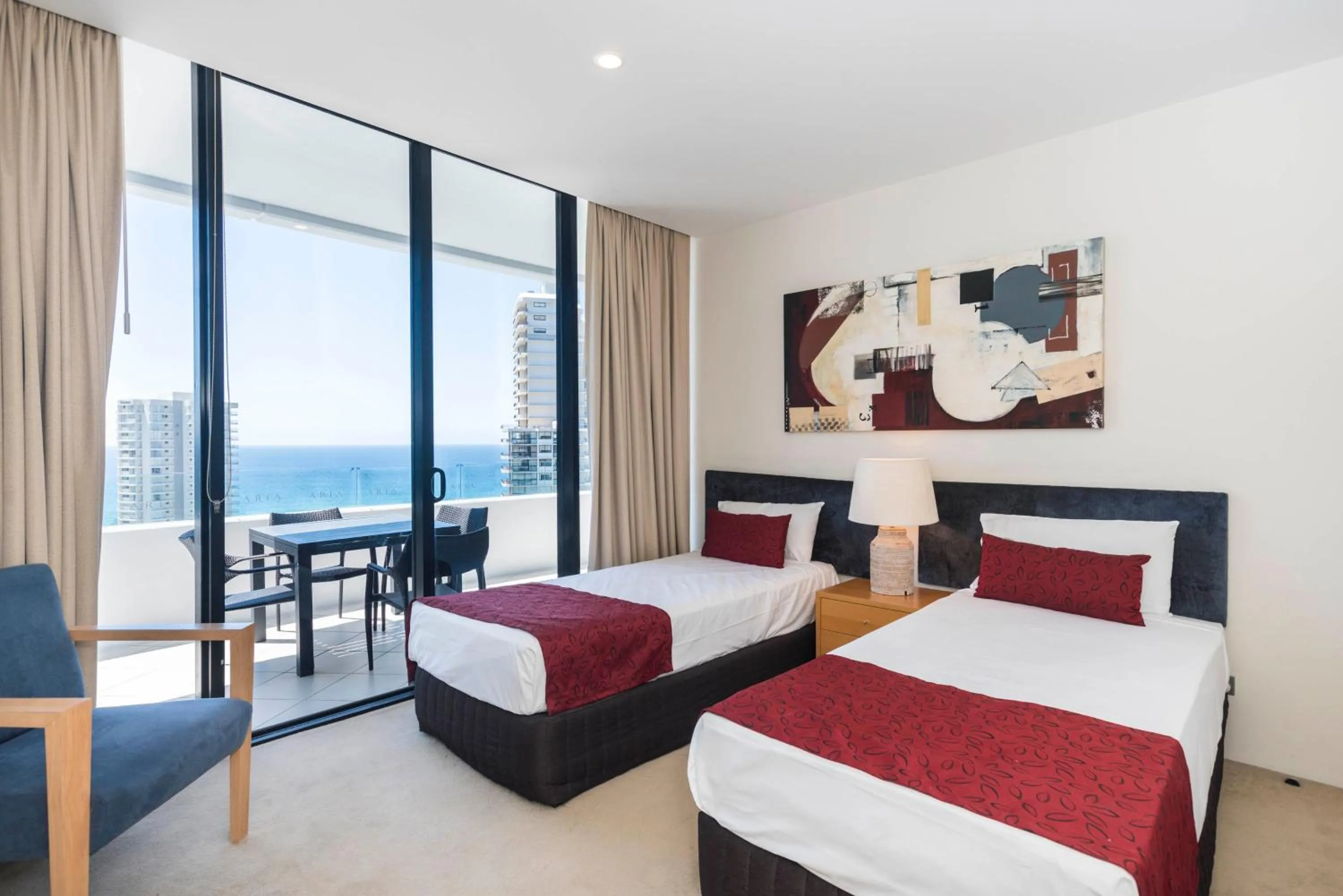 Day, Bed in Aria Apartments