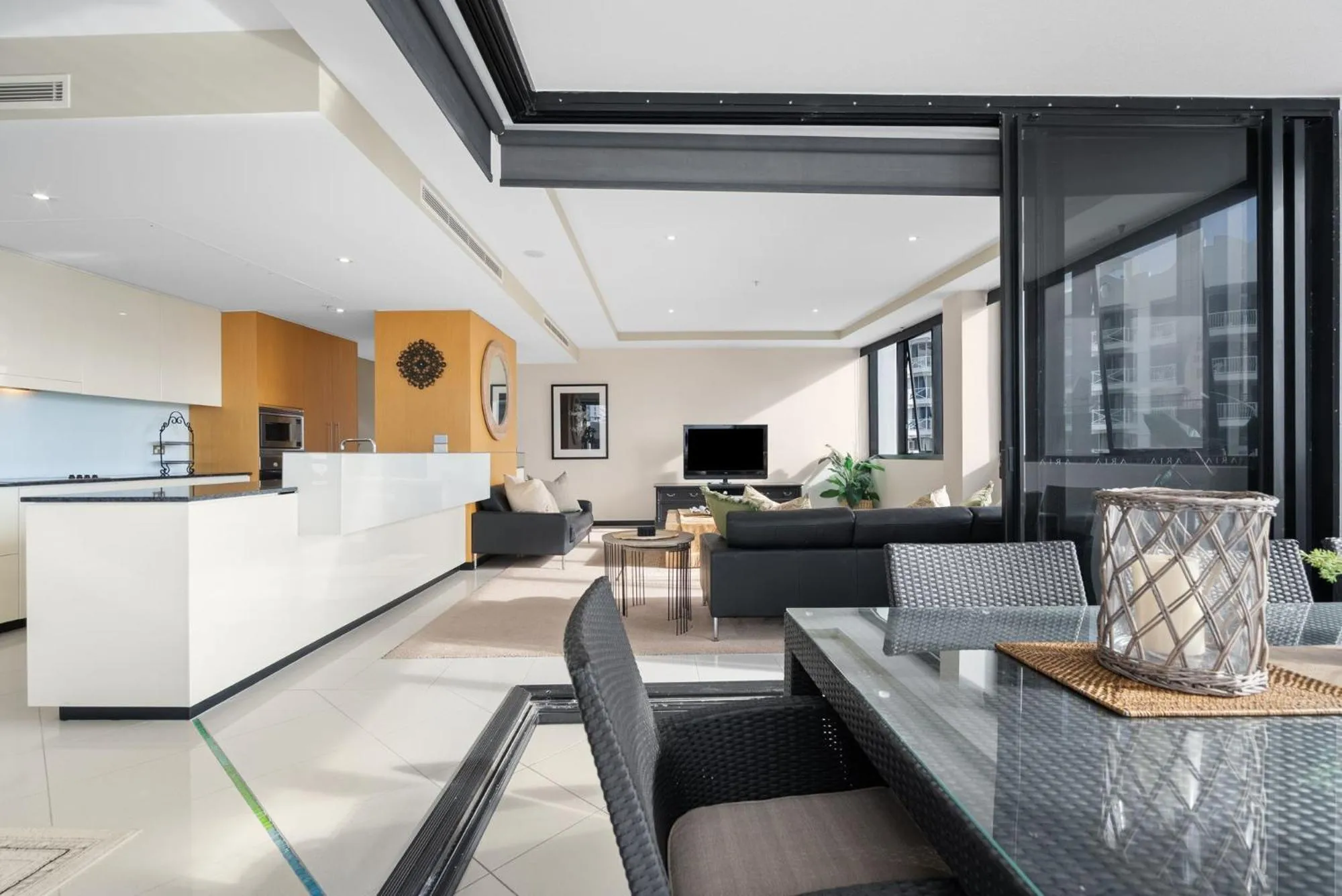 Living room in Aria Apartments