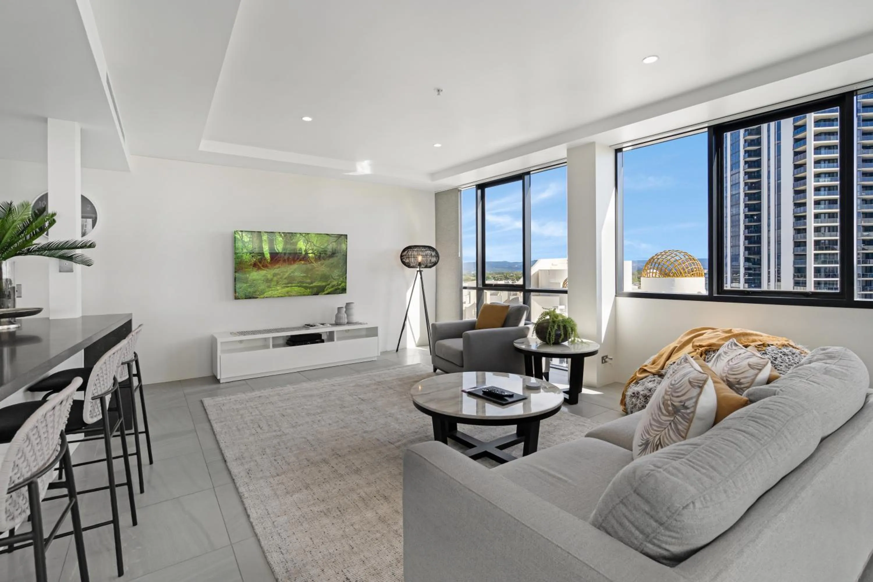 Living room in Aria Apartments