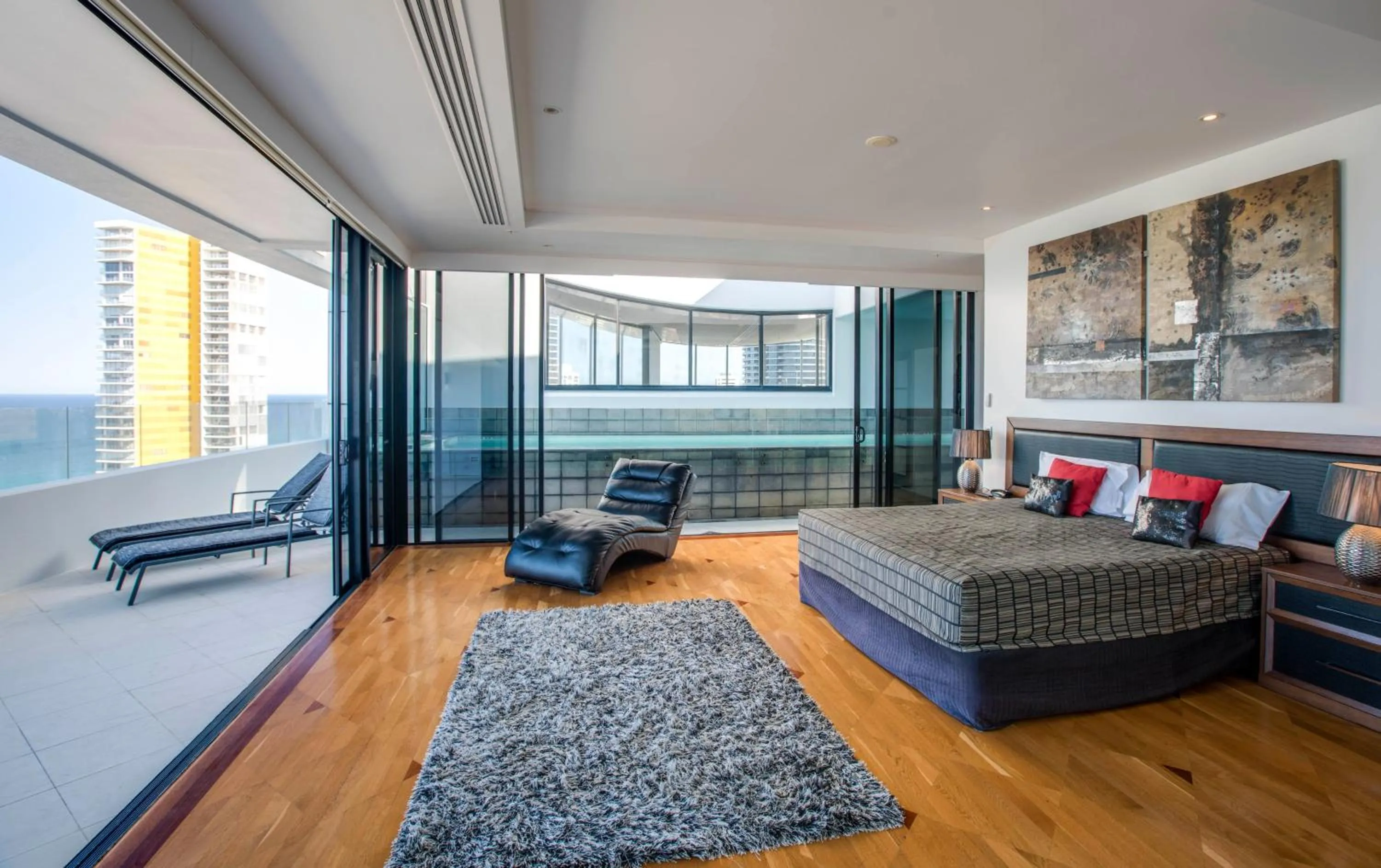 Day, Bed in Aria Apartments