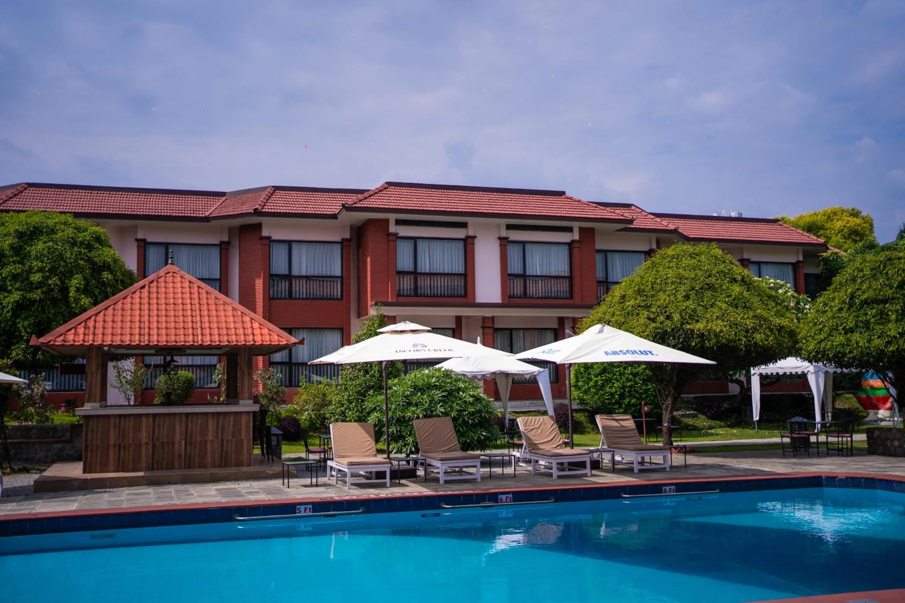 Swimming pool in Hotel Pokhara Grande