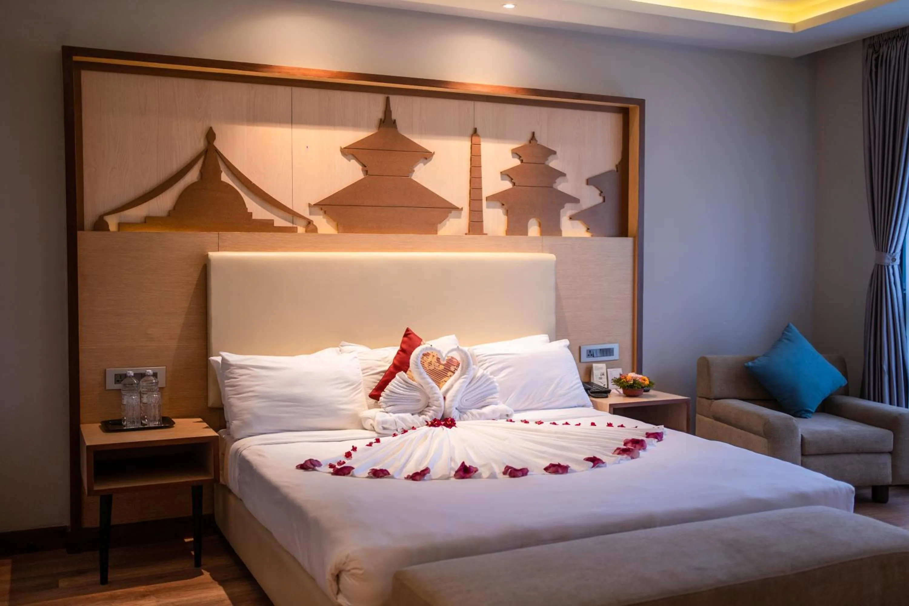 Bedroom, Bed in Hotel Pokhara Grande