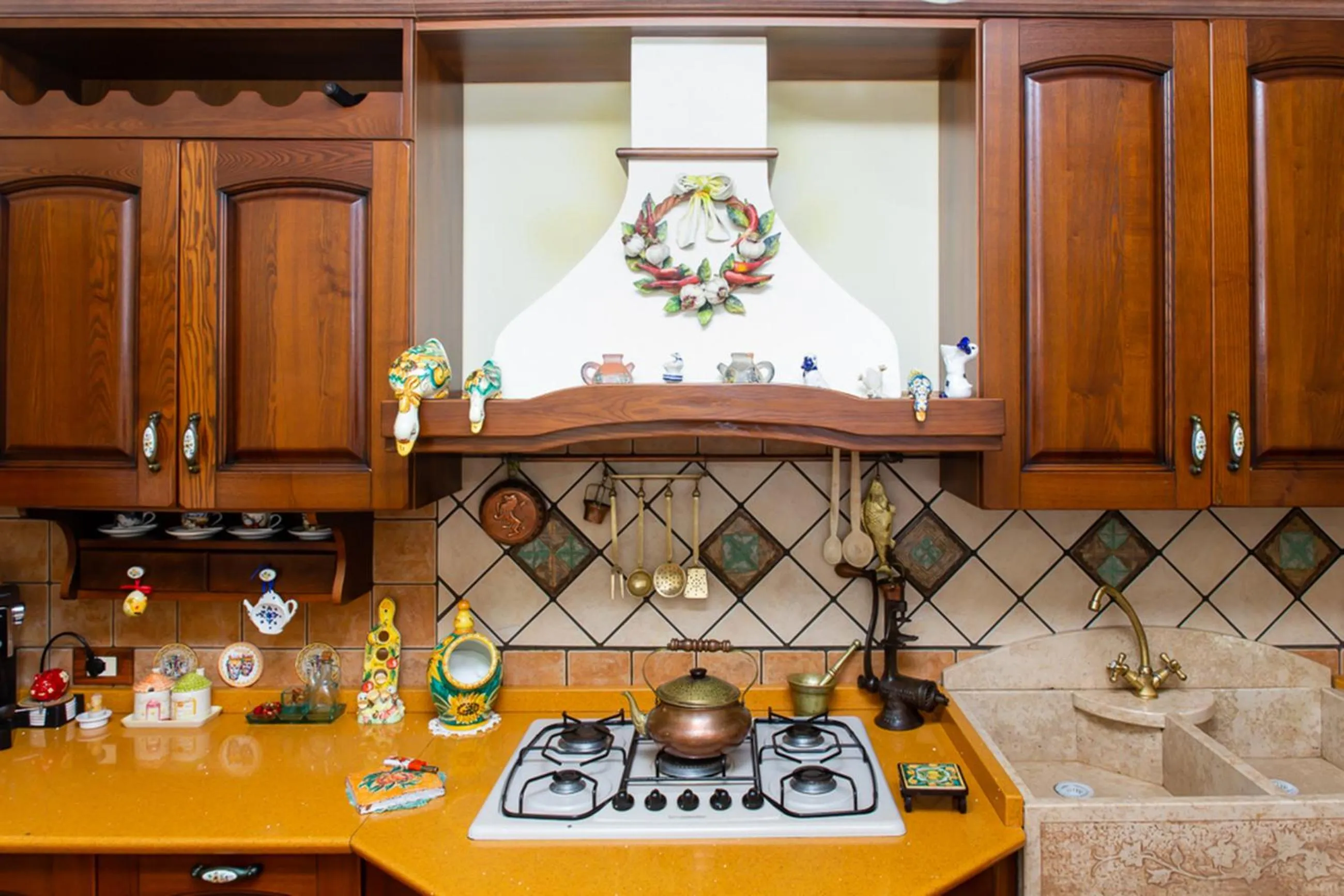 stove in B&B Villa Liliya